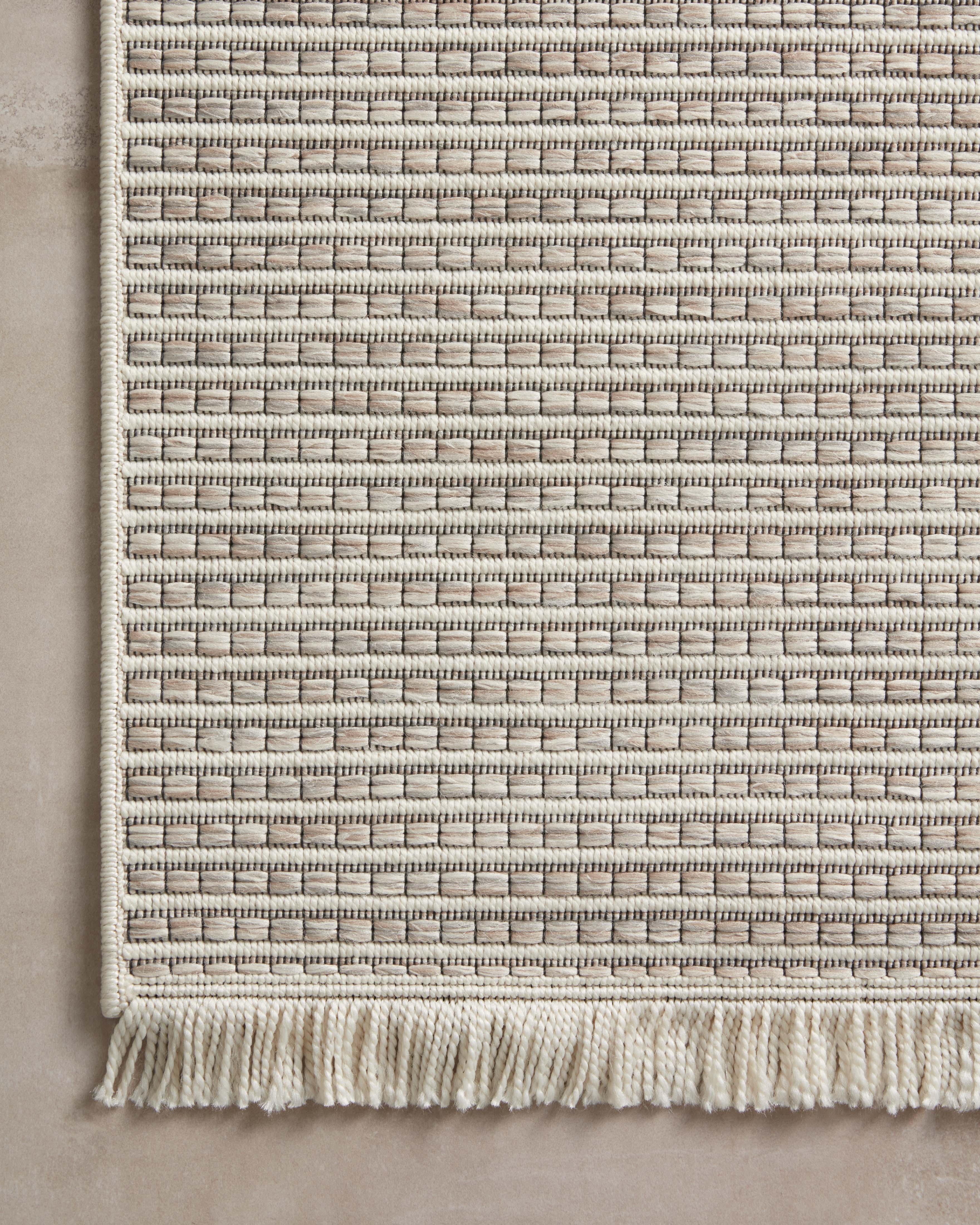 OVERSTOCK RUG - Amber Lewis x Loloi Malibu Ivory / Dove Rug No. 01 - 5'1" x 7'7" IN STORE - Sale Rugs Loloi