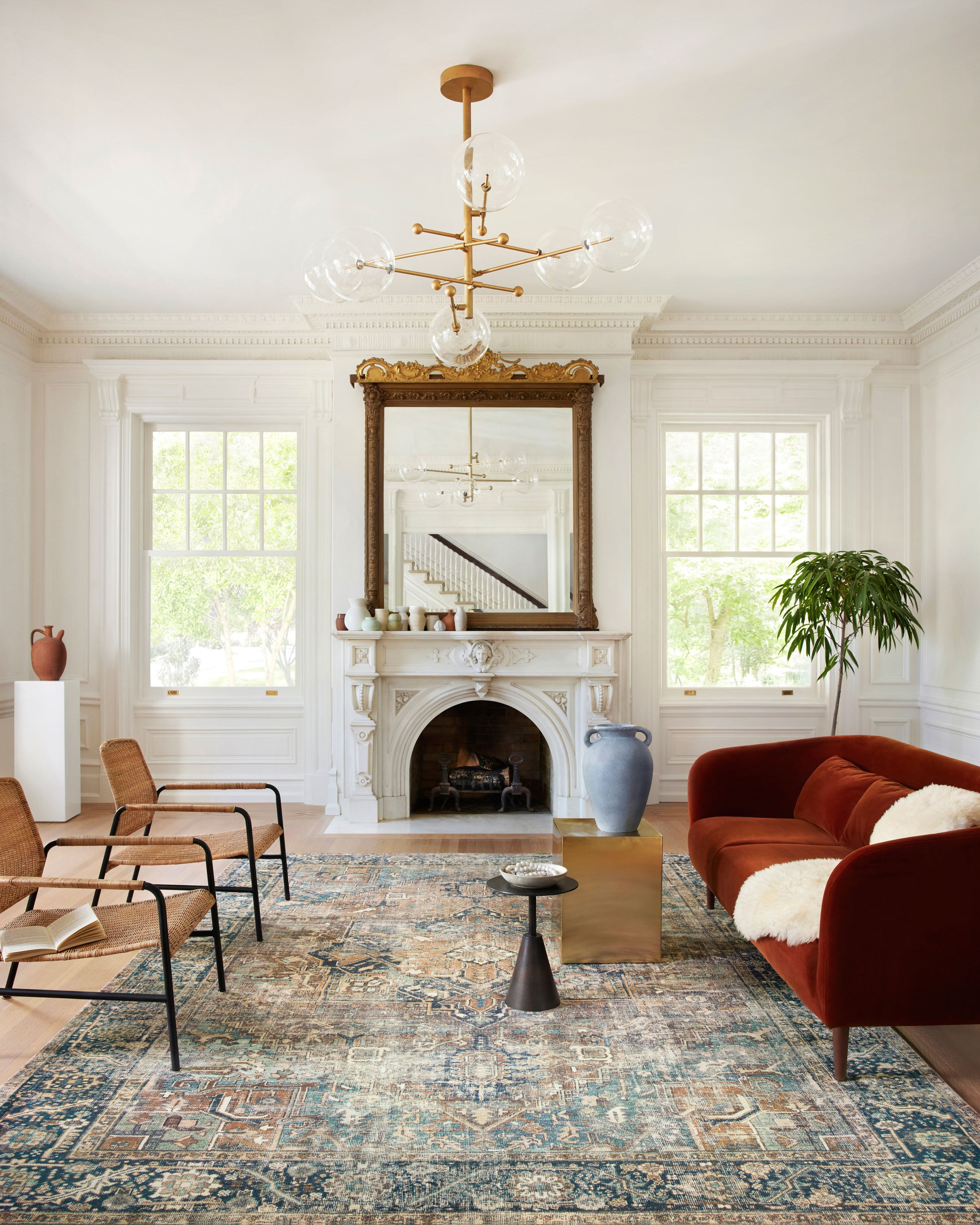 Loloi Margot Terracotta/Lagoon Rug 0-RUGS - patterned Loloi