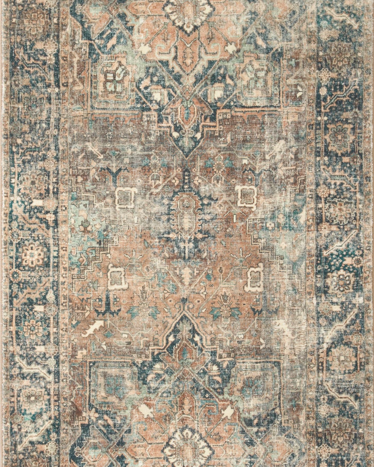 Loloi Margot Terracotta/Lagoon Rug 0-RUGS - patterned Loloi