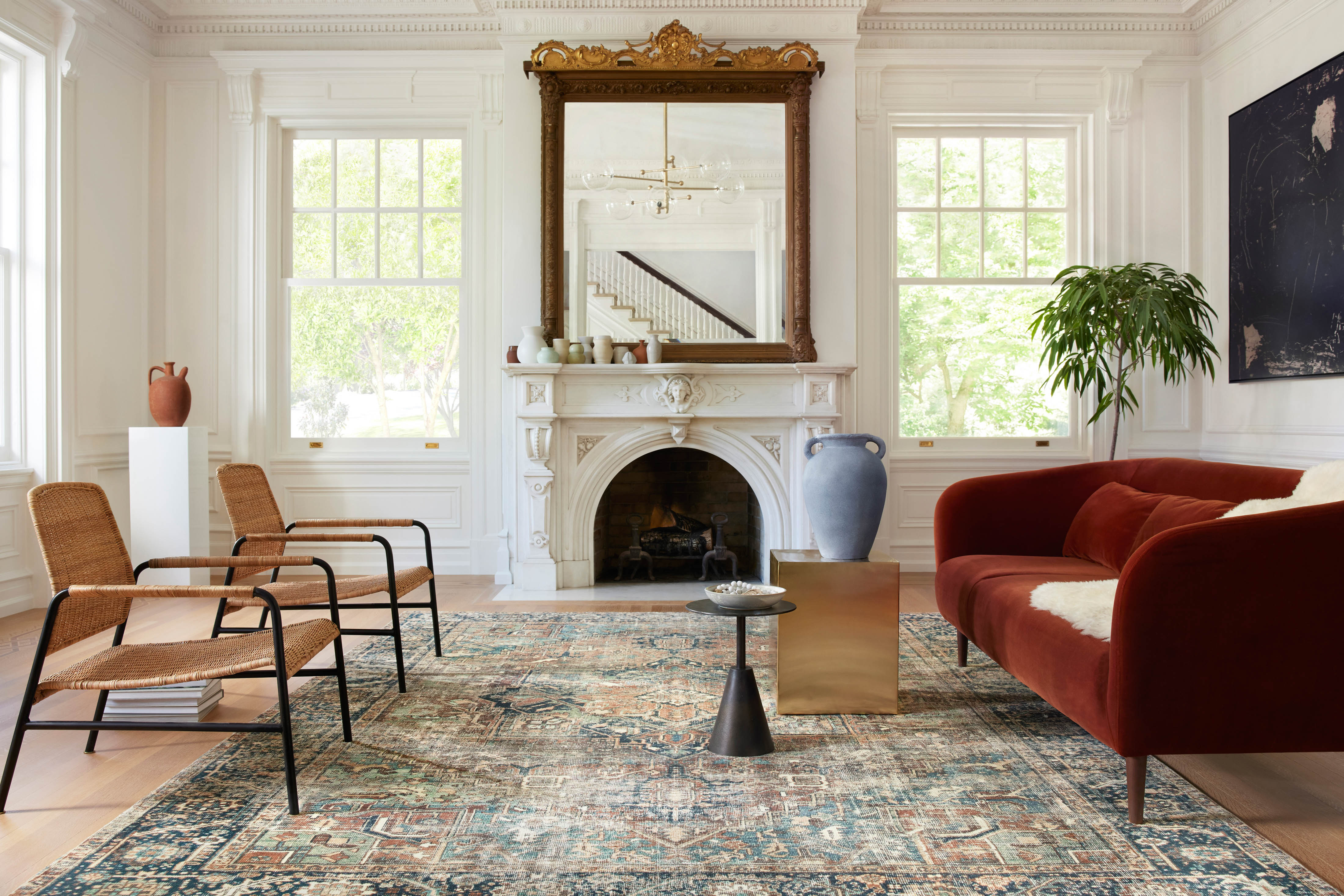 Loloi Margot Terracotta/Lagoon Rug 0-RUGS - patterned Loloi