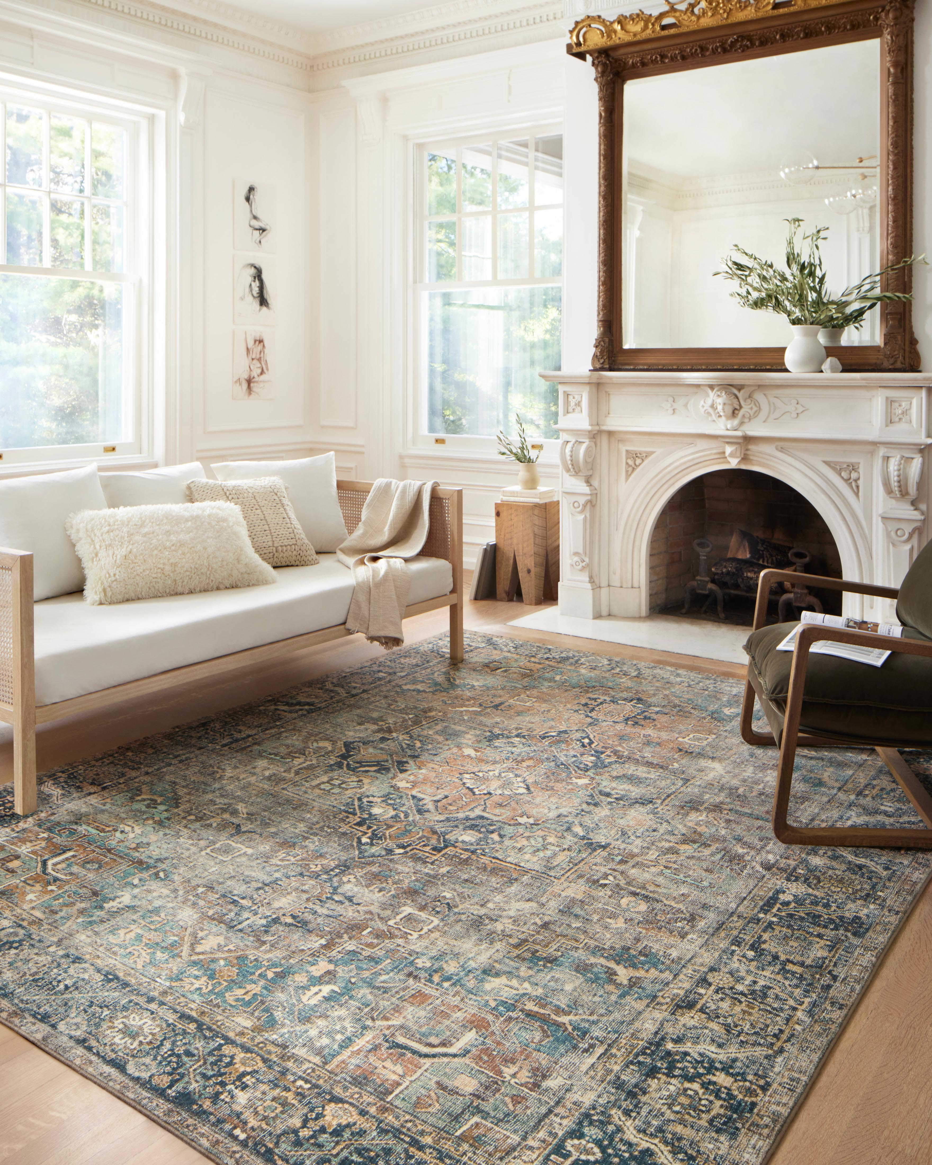 Loloi Margot Terracotta/Lagoon Rug 0-RUGS - patterned Loloi