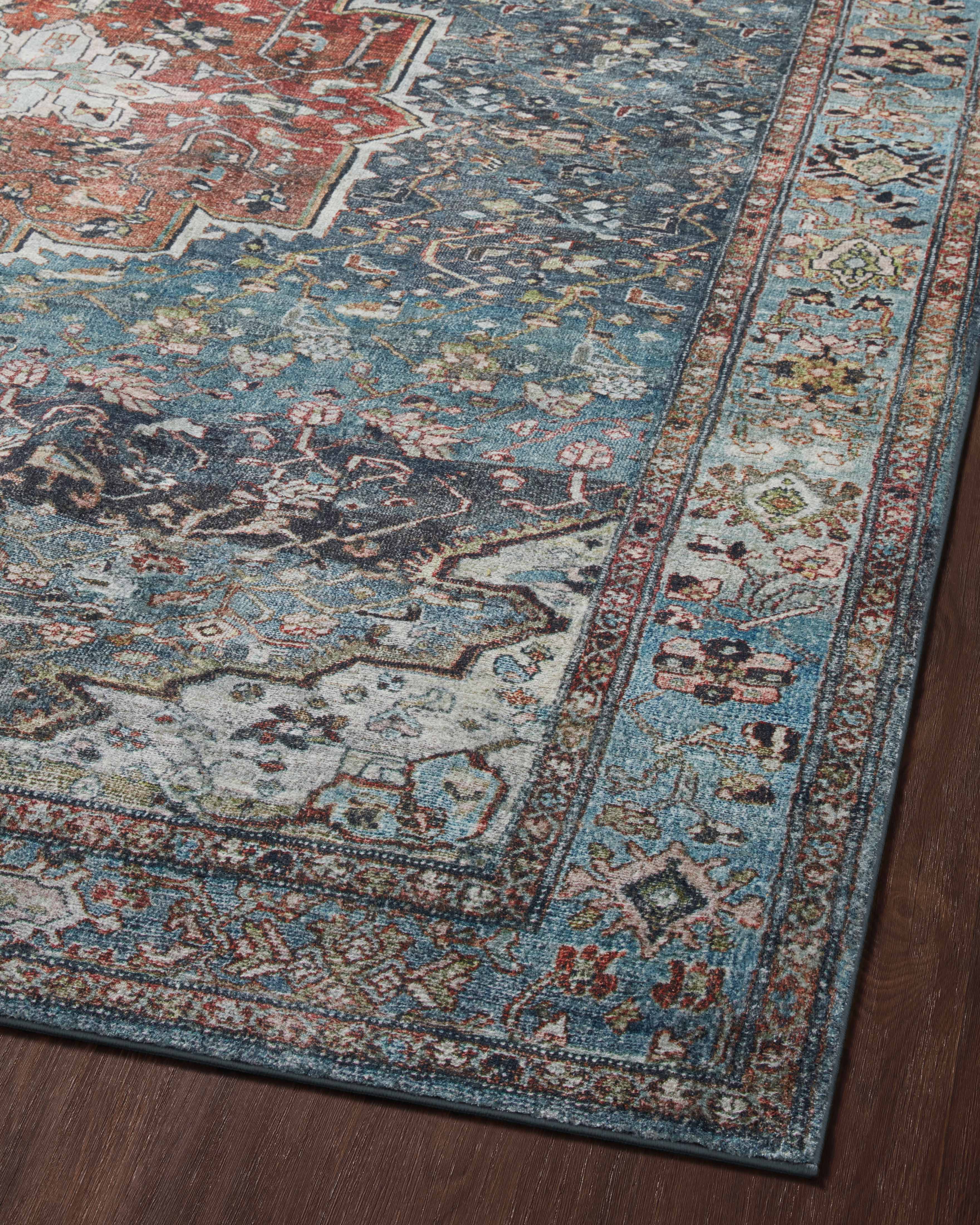 Loloi Margot Ocean/Brick Rug 1-patterned rugs Loloi