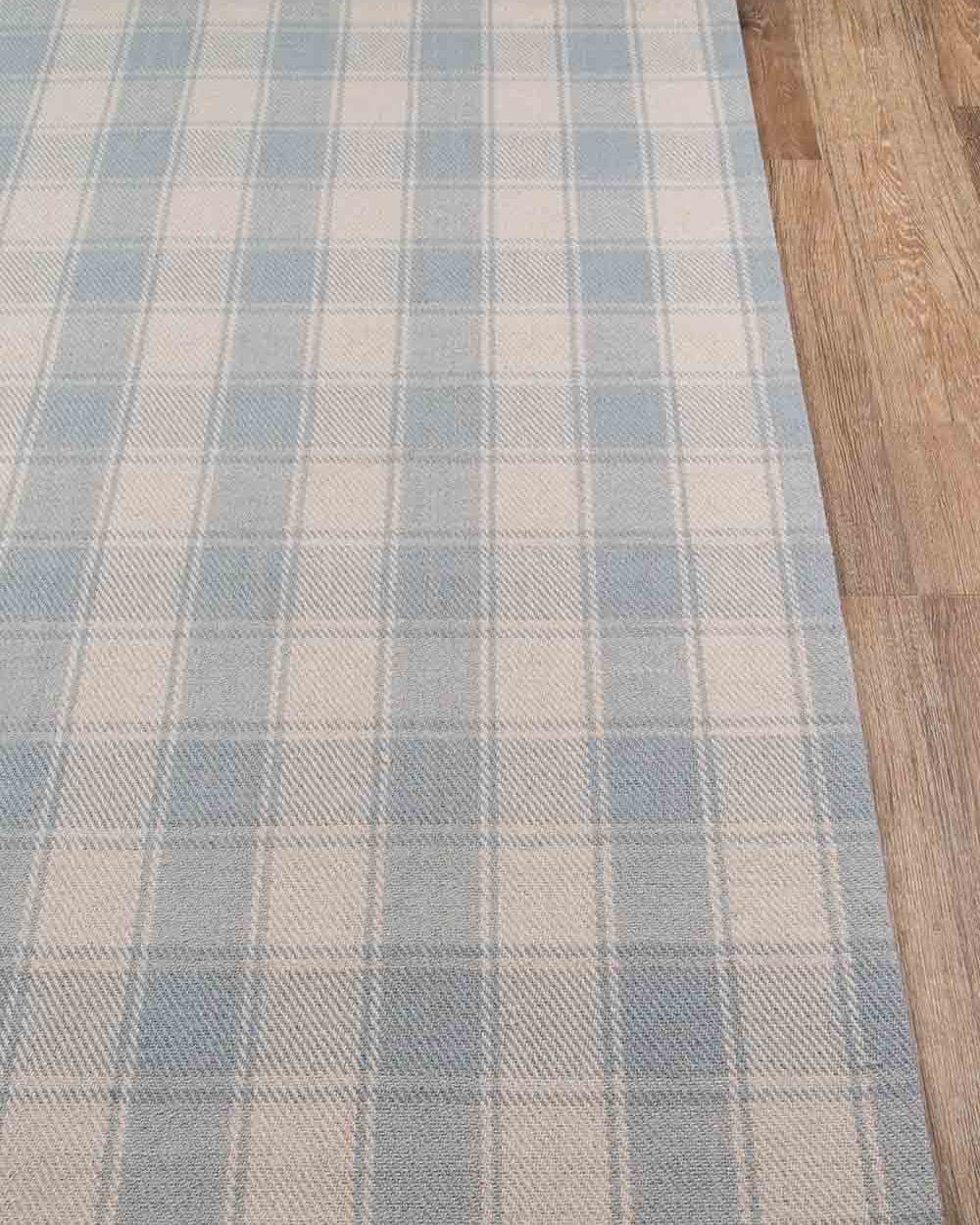 Marlby Tartan Lt. Blue Rug 0-rugs-wool Momeni