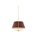 Cambridge Chandelier LIGHTING - chandelier Hudson Valley Lighting Aged Brass / Soft Crimson Small