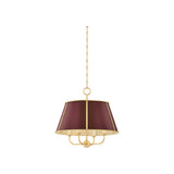 Cambridge Chandelier LIGHTING - chandelier Hudson Valley Lighting Aged Brass / Soft Crimson Small