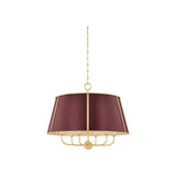 Cambridge Chandelier LIGHTING - chandelier Hudson Valley Lighting Aged Brass / Soft Crimson Large