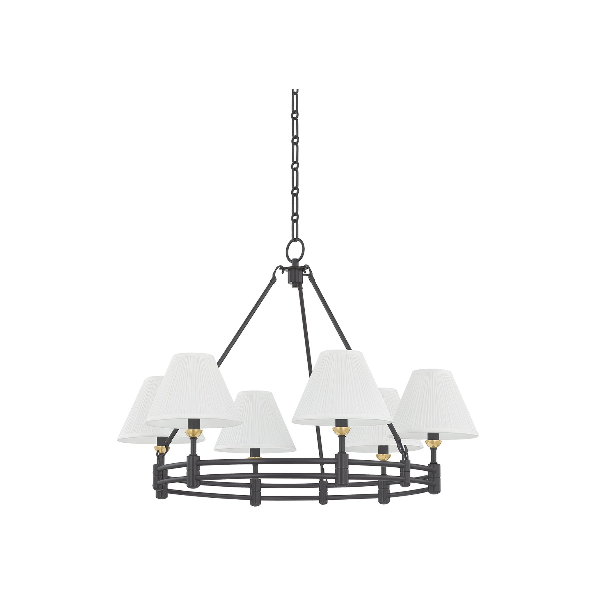 Howard Chandelier LIGHTING - chandelier Hudson Valley Lighting Aged Brass / Distressed Bronze Small