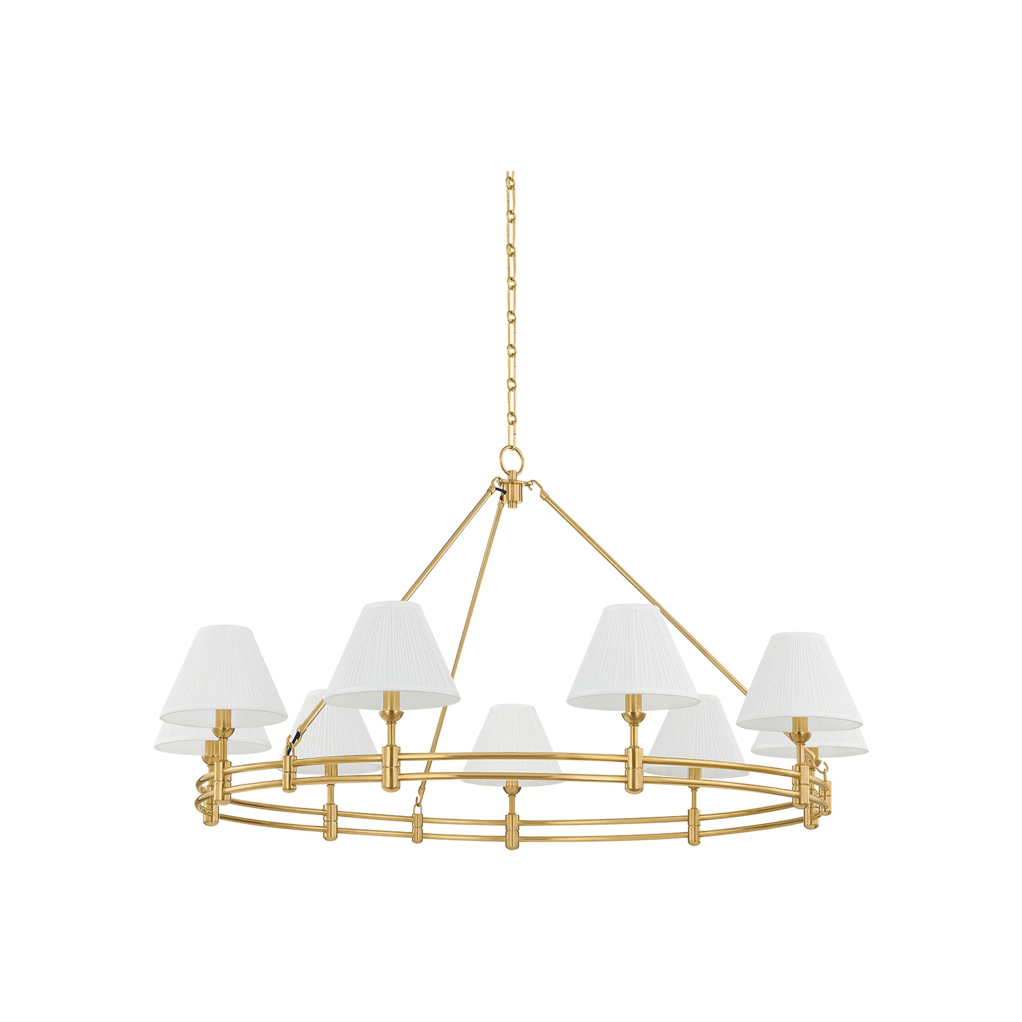 Howard Chandelier LIGHTING - chandelier Hudson Valley Lighting Aged Brass Medium