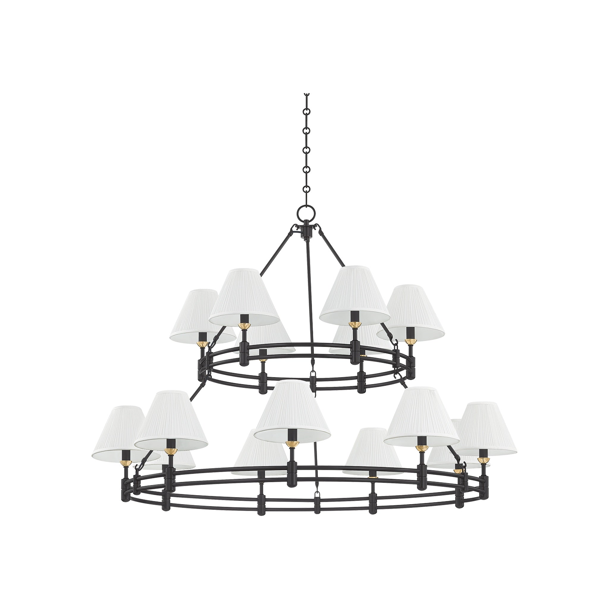 Howard Chandelier LIGHTING - chandelier Hudson Valley Lighting Aged Brass / Distressed Bronze Large