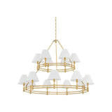 Howard Chandelier LIGHTING - chandelier Hudson Valley Lighting Aged Brass Large
