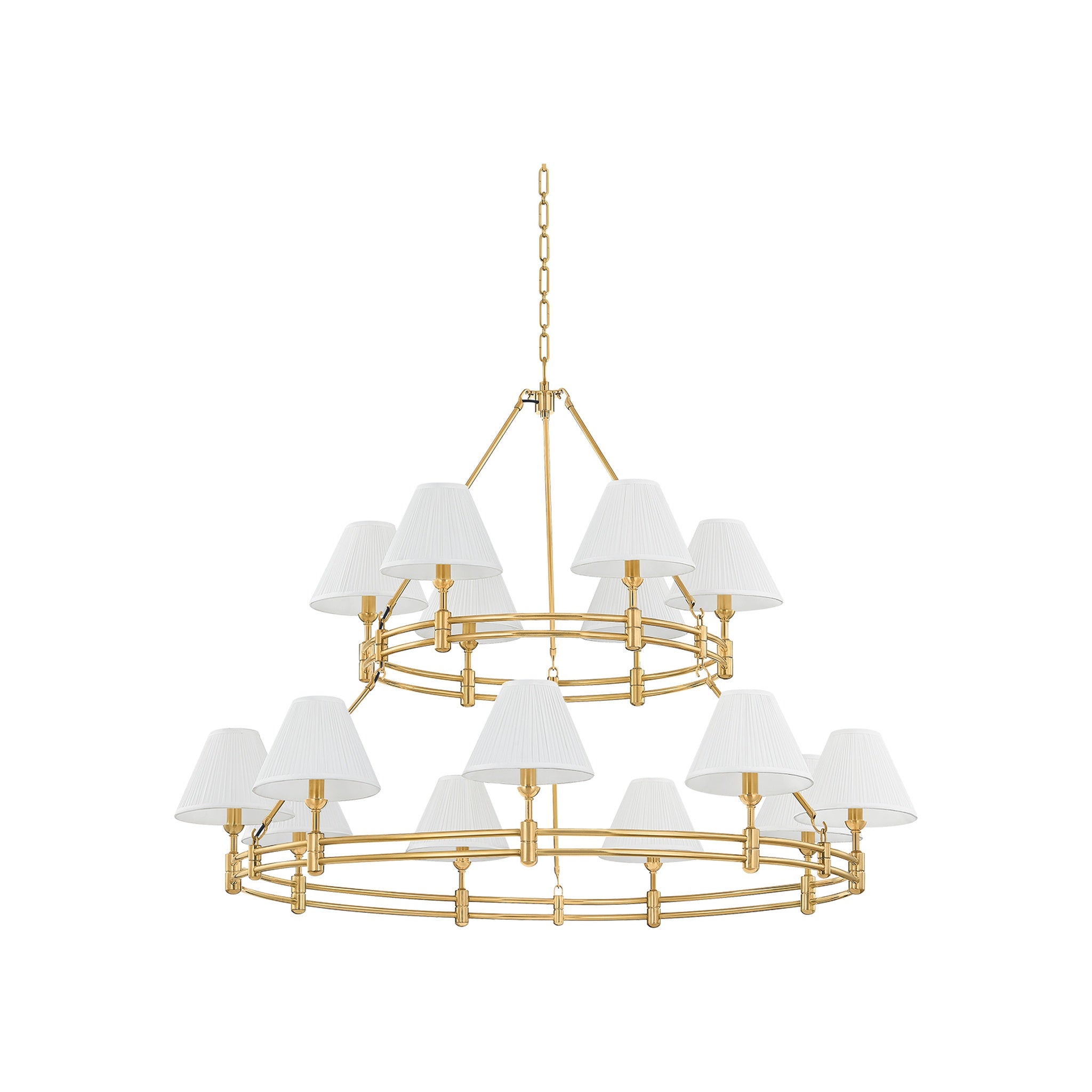 Howard Chandelier LIGHTING - chandelier Hudson Valley Lighting Aged Brass Large