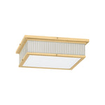 Ashdown Flush Mount LIGHTING - Flush Mount Hudson Valley Lighting Aged Brass/ Off White Large
