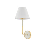 Wedgewood Wall Sconce LIGHTING - wall sconce Hudson Valley Lighting Aged Brass / Off-white Small
