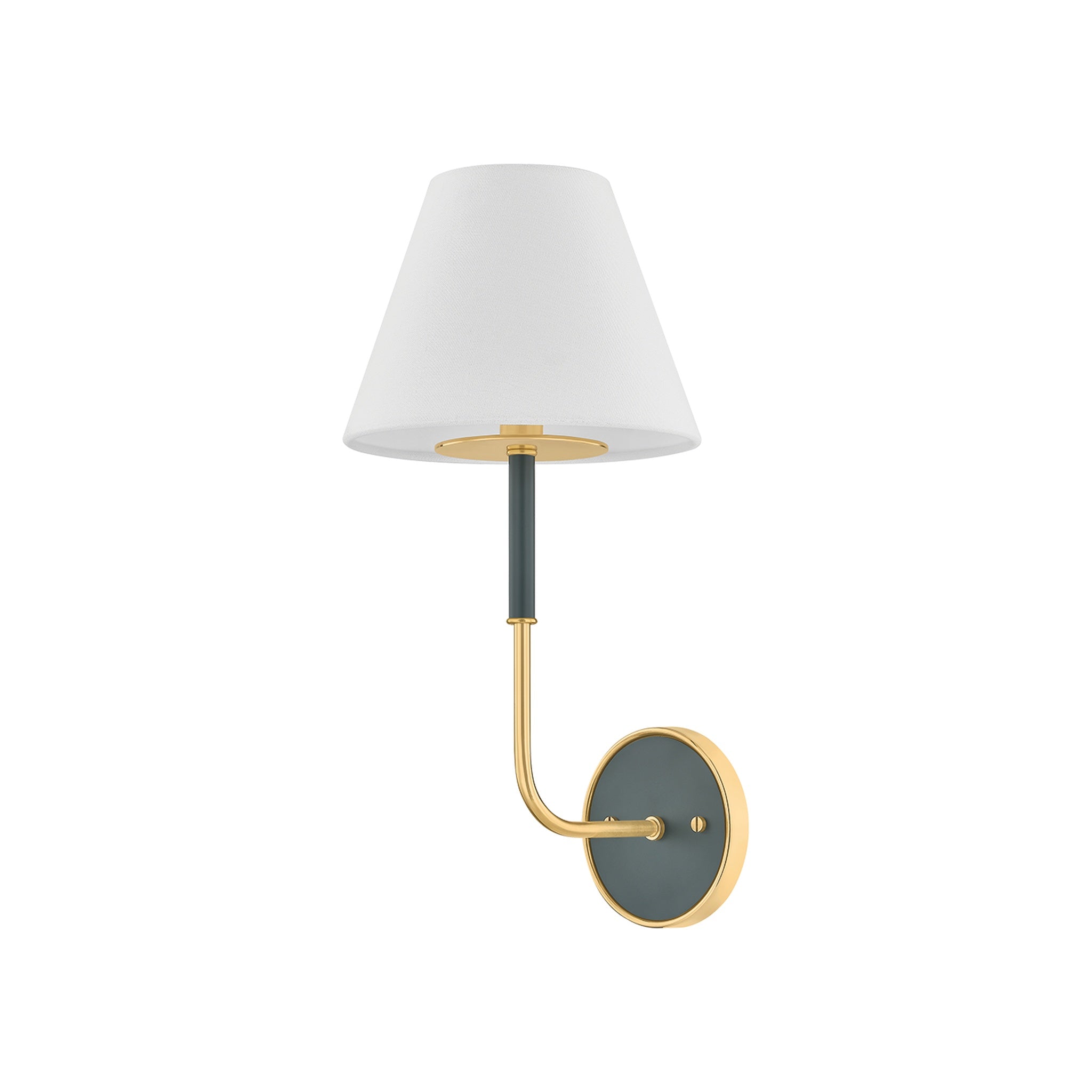 Wedgewood Wall Sconce LIGHTING - wall sconce Hudson Valley Lighting Aged Brass / Soft Studio Green Small