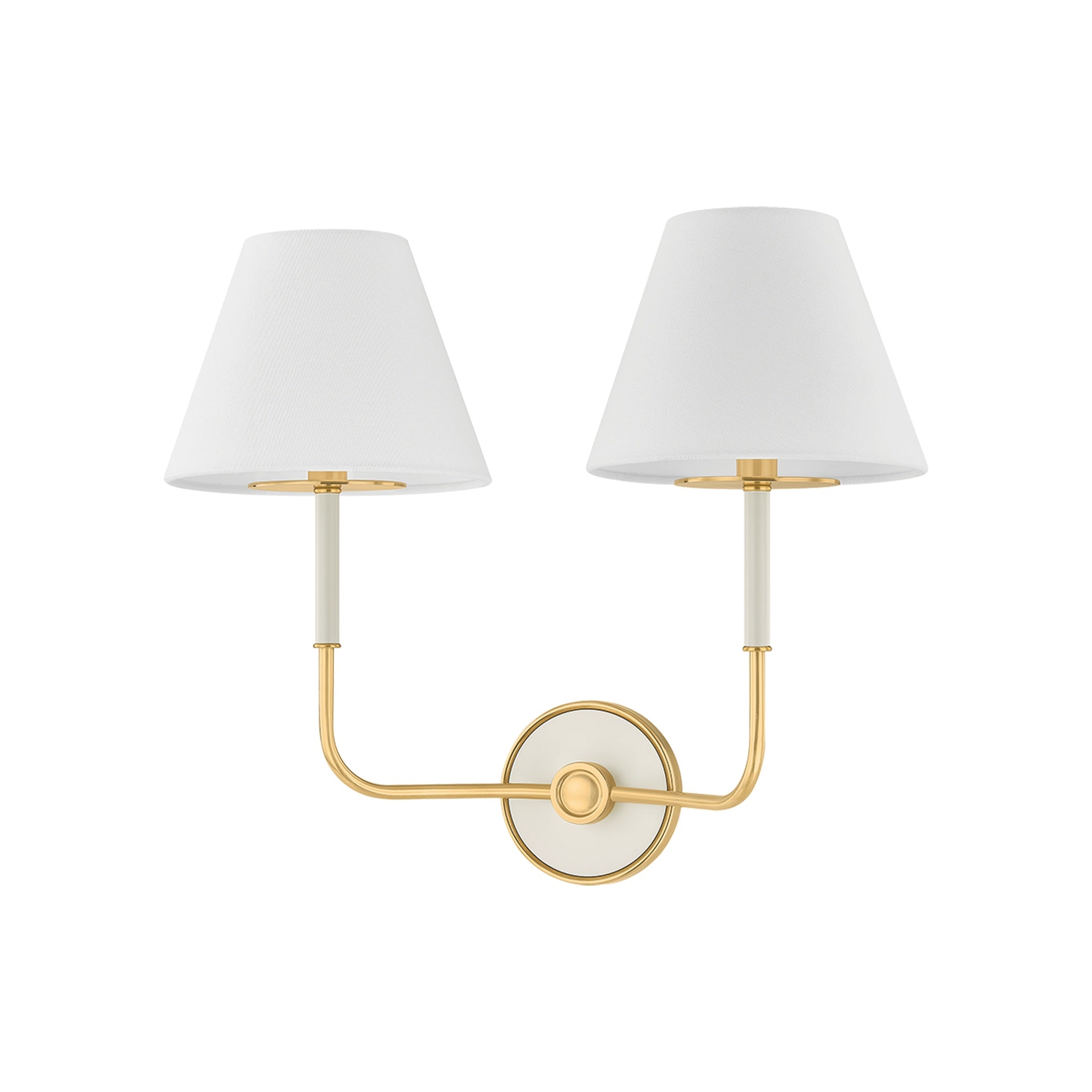 Wedgewood Wall Sconce LIGHTING - wall sconce Hudson Valley Lighting Aged Brass / Off-white Large