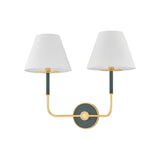 Wedgewood Wall Sconce LIGHTING - wall sconce Hudson Valley Lighting Aged Brass / Soft Studio Green Large