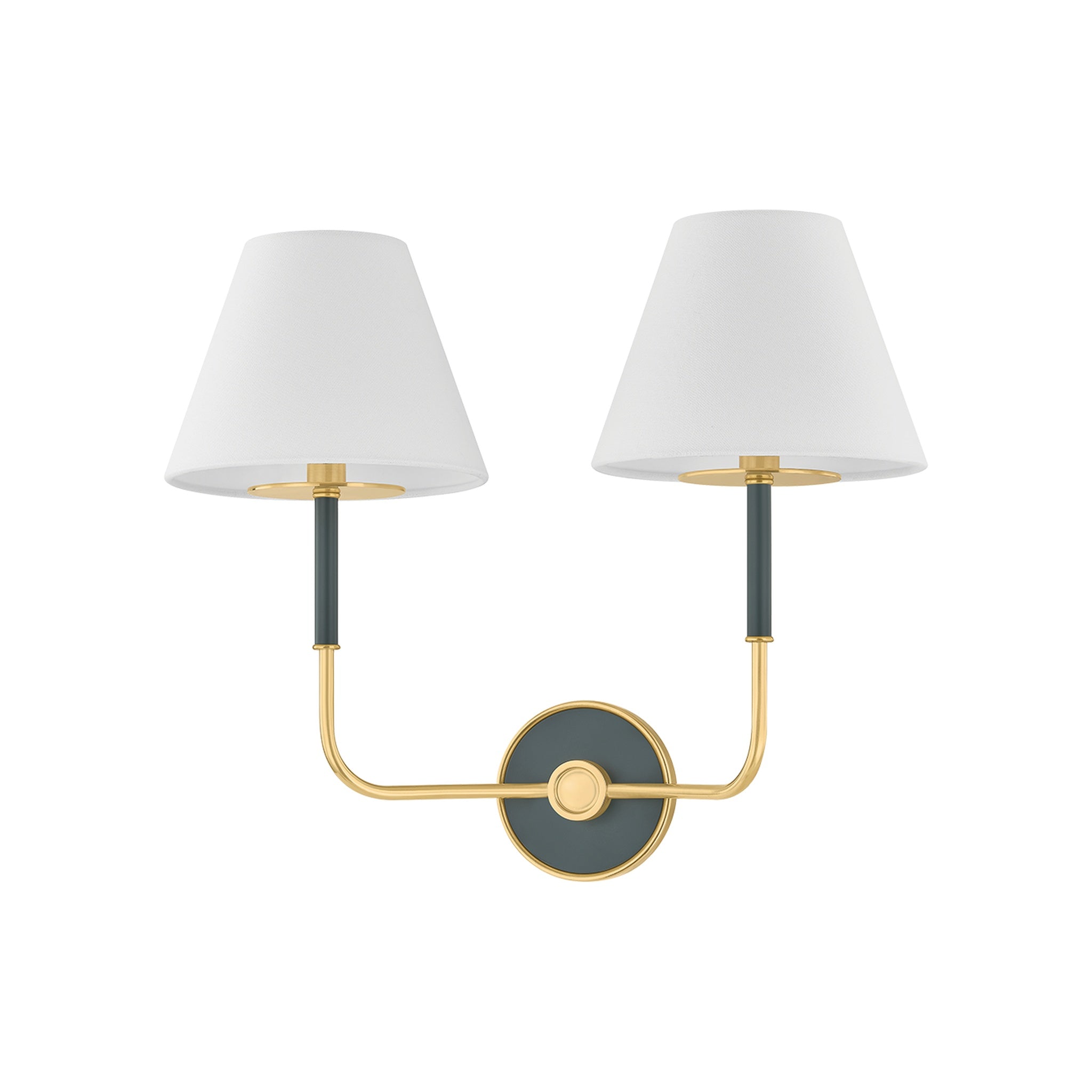 Wedgewood Wall Sconce LIGHTING - wall sconce Hudson Valley Lighting Aged Brass / Soft Studio Green Large