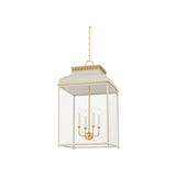 Houghton Lantern LIGHTING - lantern Hudson Valley Lighting Aged Brass / Off-white Large