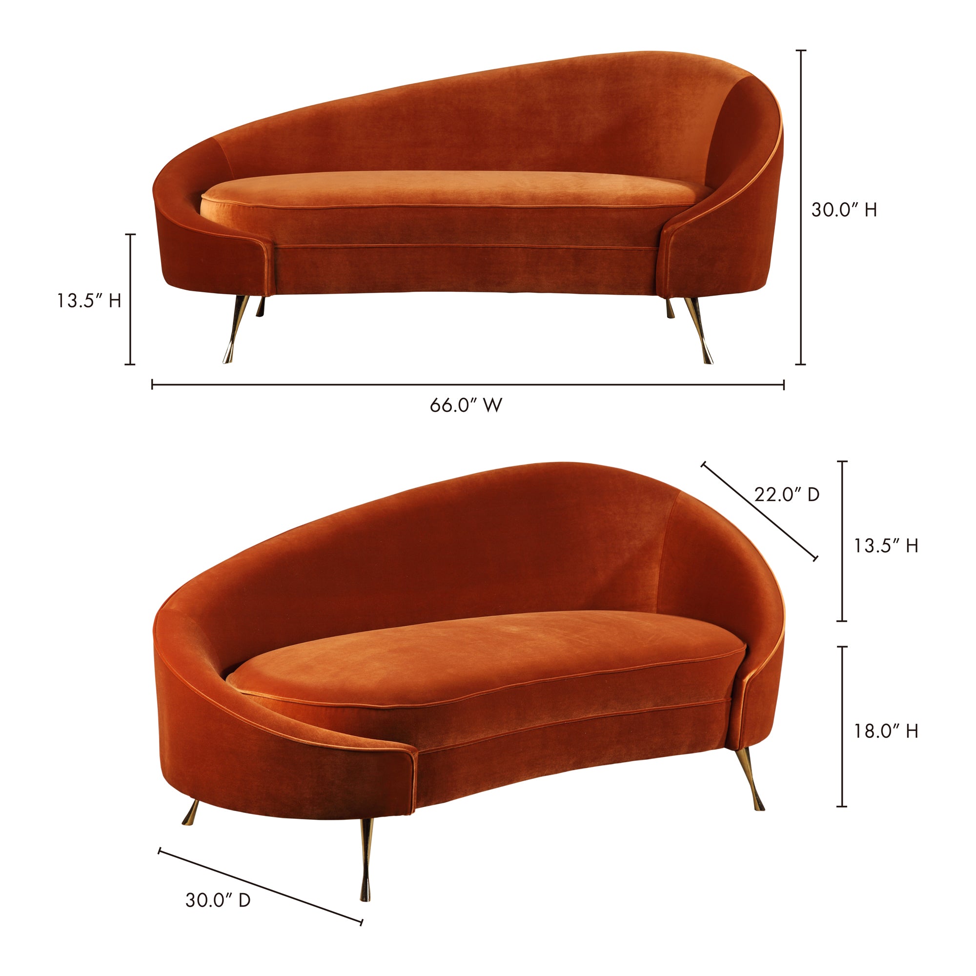 Abigail Chaise FURNITURE - chaise Moe's Furniture