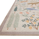 Rifle Paper Co. x Loloi Menagerie Cream Rug No.2 RUGS - synthetic Loloi 18" x 18"