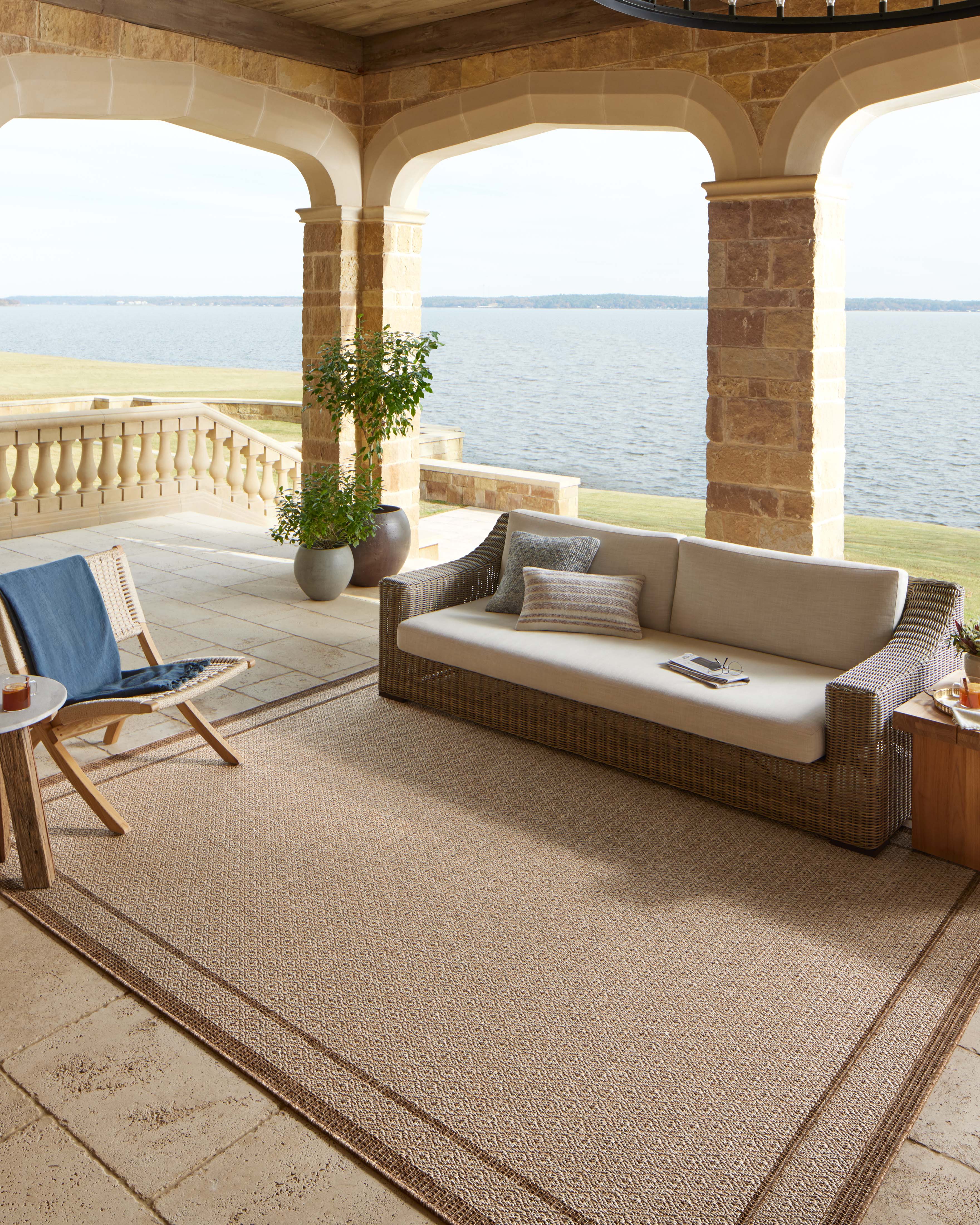 Loloi Merrick Chestnut / Oatmeal Rug 5-Rugs - indoor/outdoor Loloi