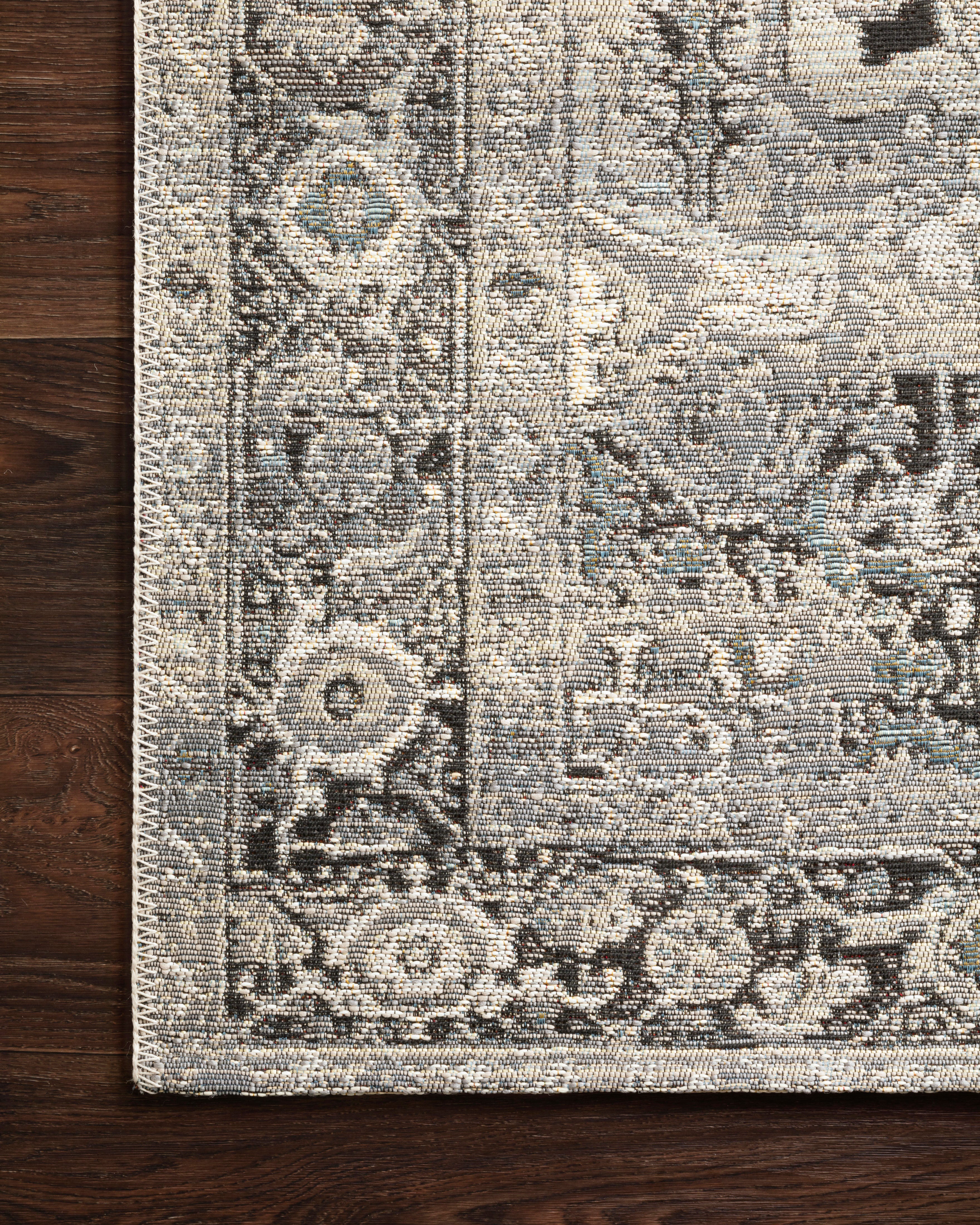 Loloi Mika Grey / Blue Rug RUGS - synthetic Loloi
