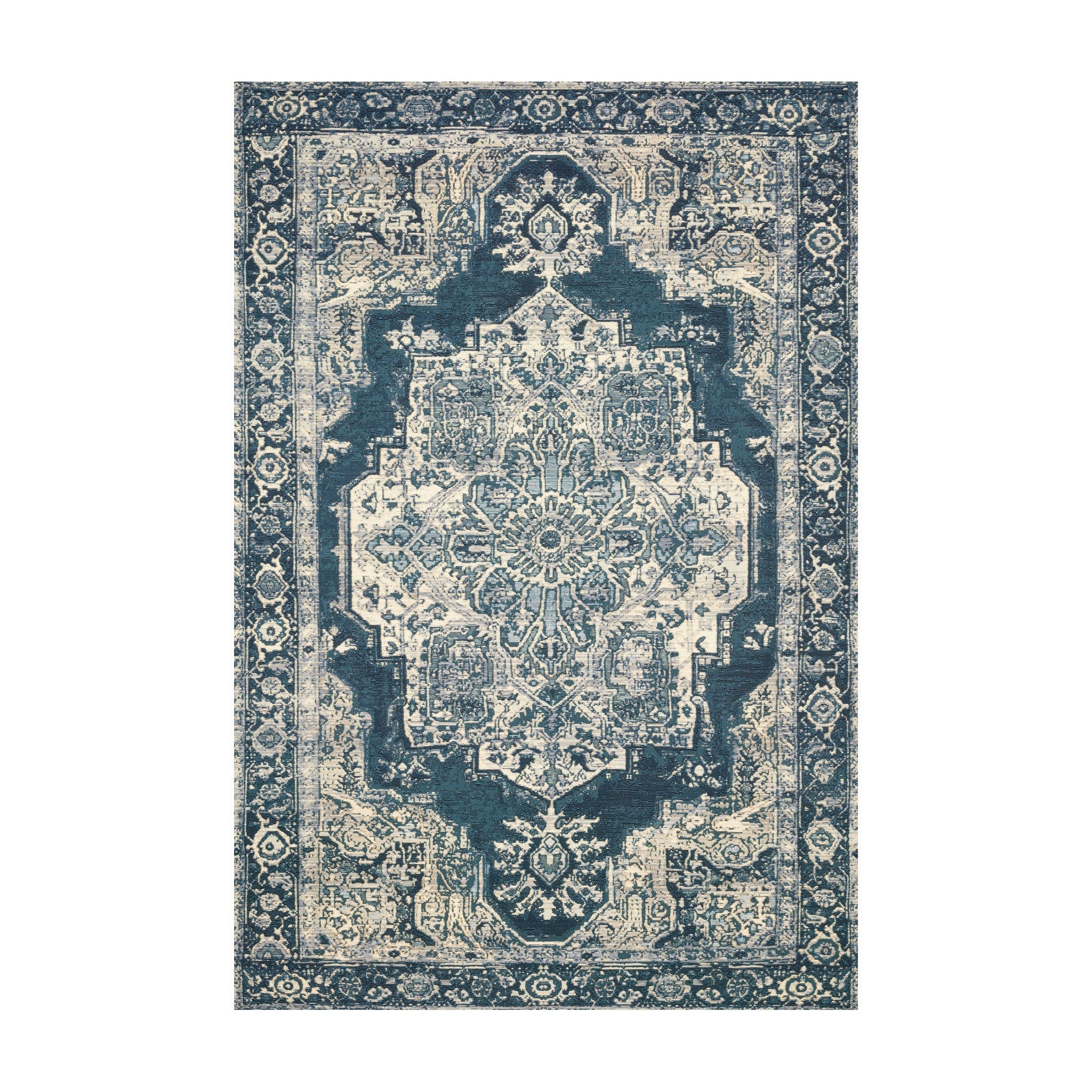 Loloi Mika Dk Blue Rug RUGS - synthetic Loloi 18" x 18"