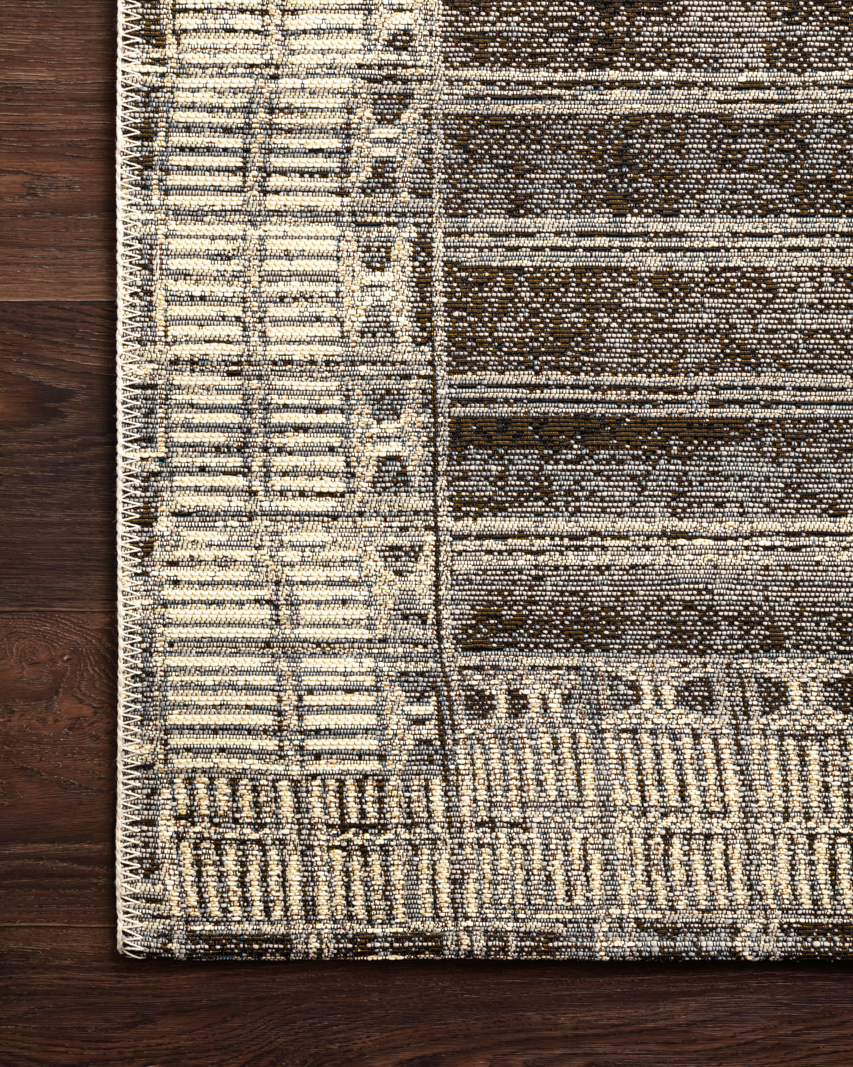 Loloi Mika Charcoal / Ivory Rug RUGS - synthetic Loloi