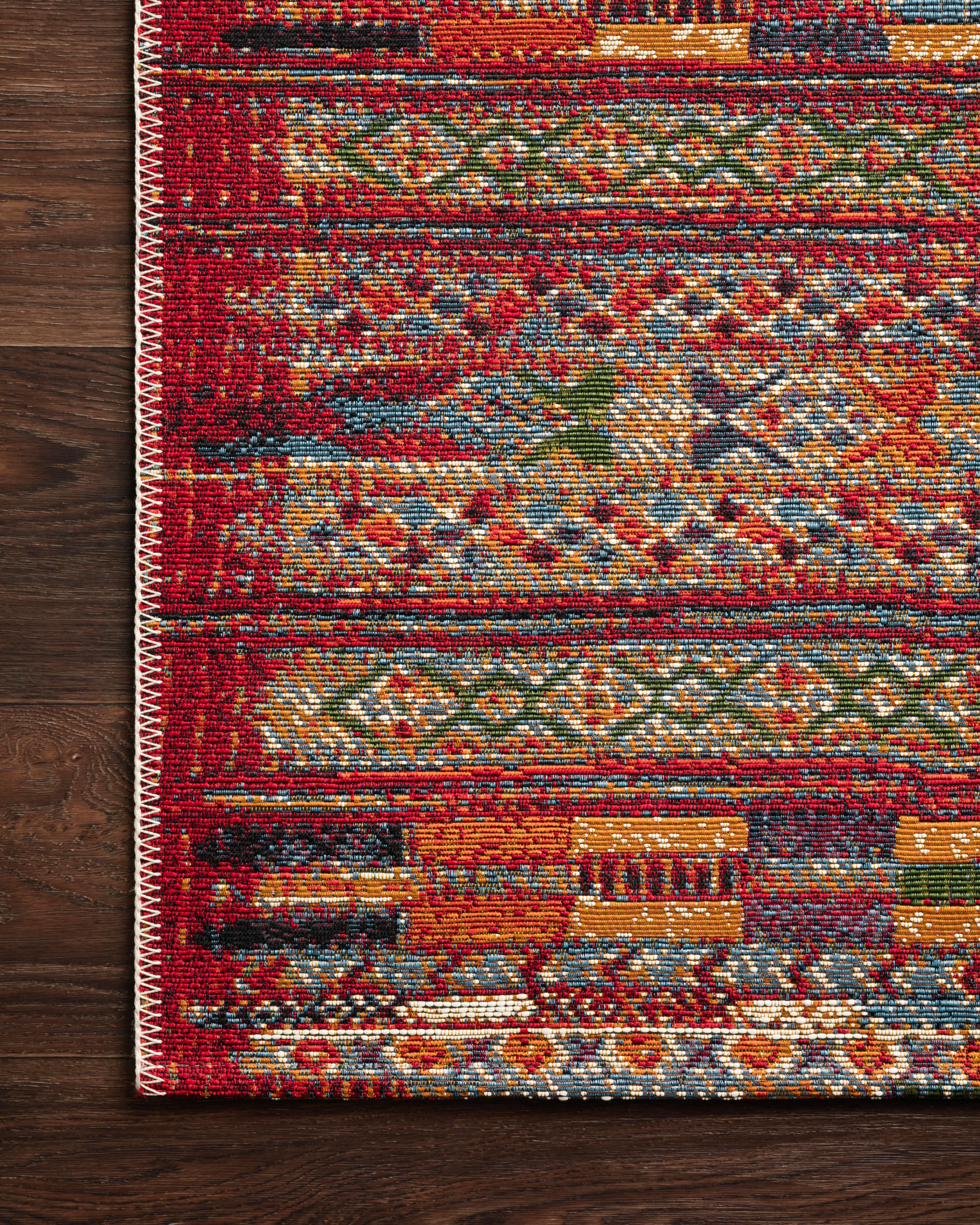 Loloi Mika Red / Multi Rug 5-Rugs - indoor/outdoor Loloi