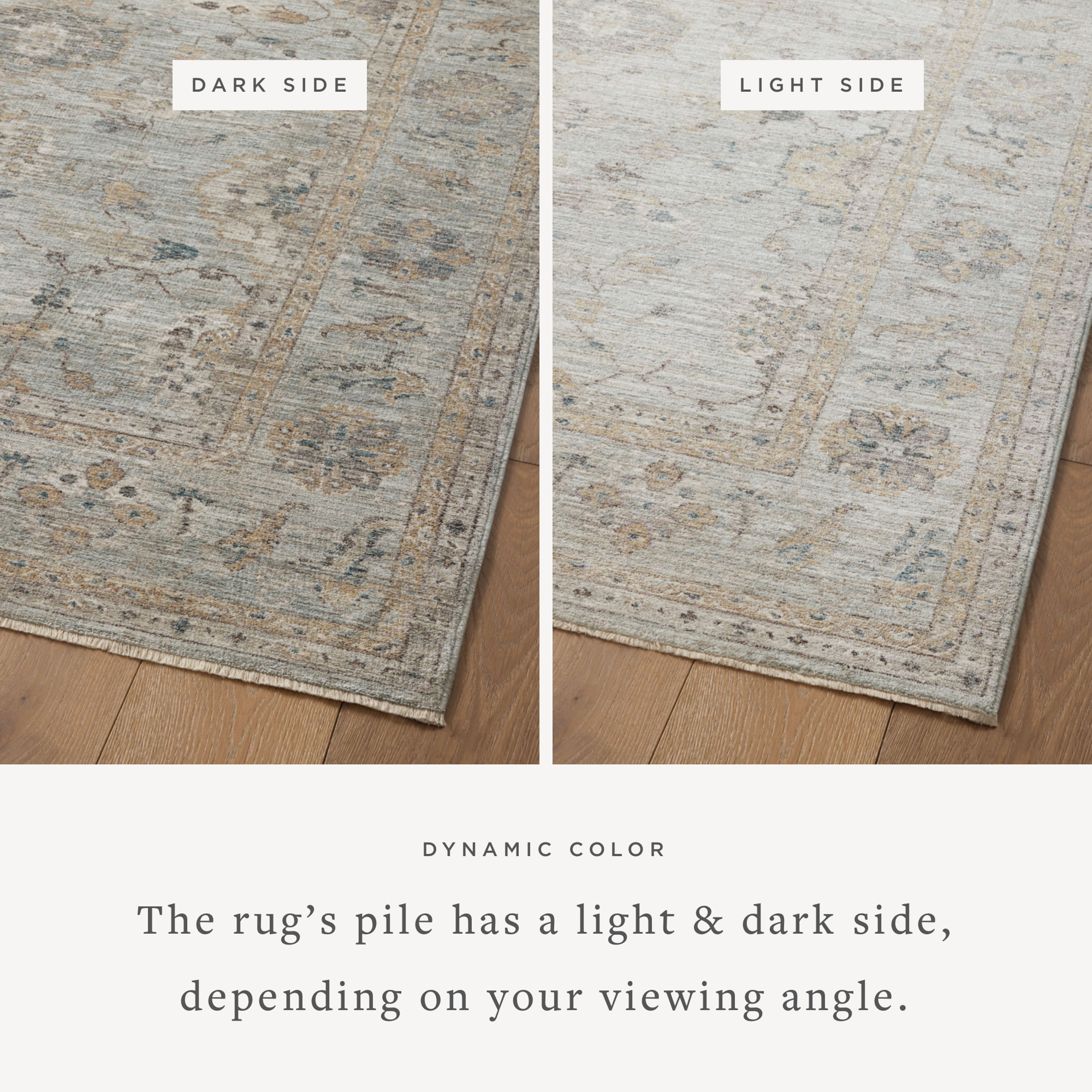 Joanna Gaines x Loloi Millie Sky / Gold Rug RUGS - synthetic Loloi