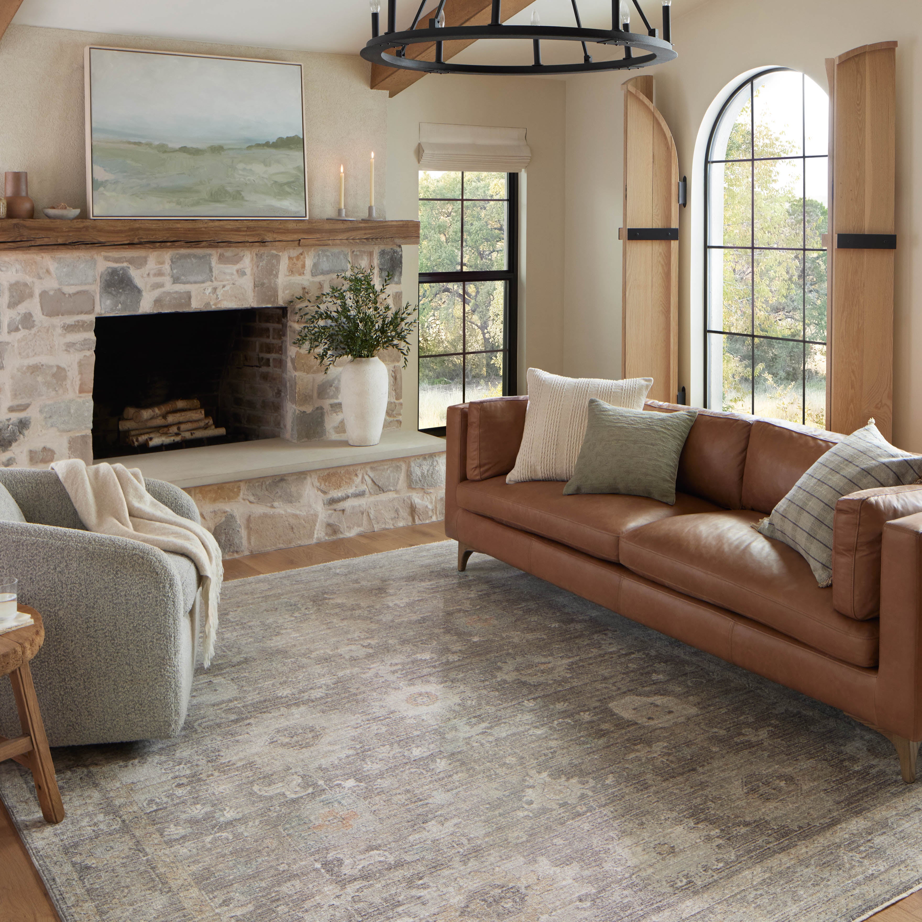 Magnolia Home by Joanna Gaines x Loloi Millie Stone / Natural Rug 0-patterned rugs Loloi