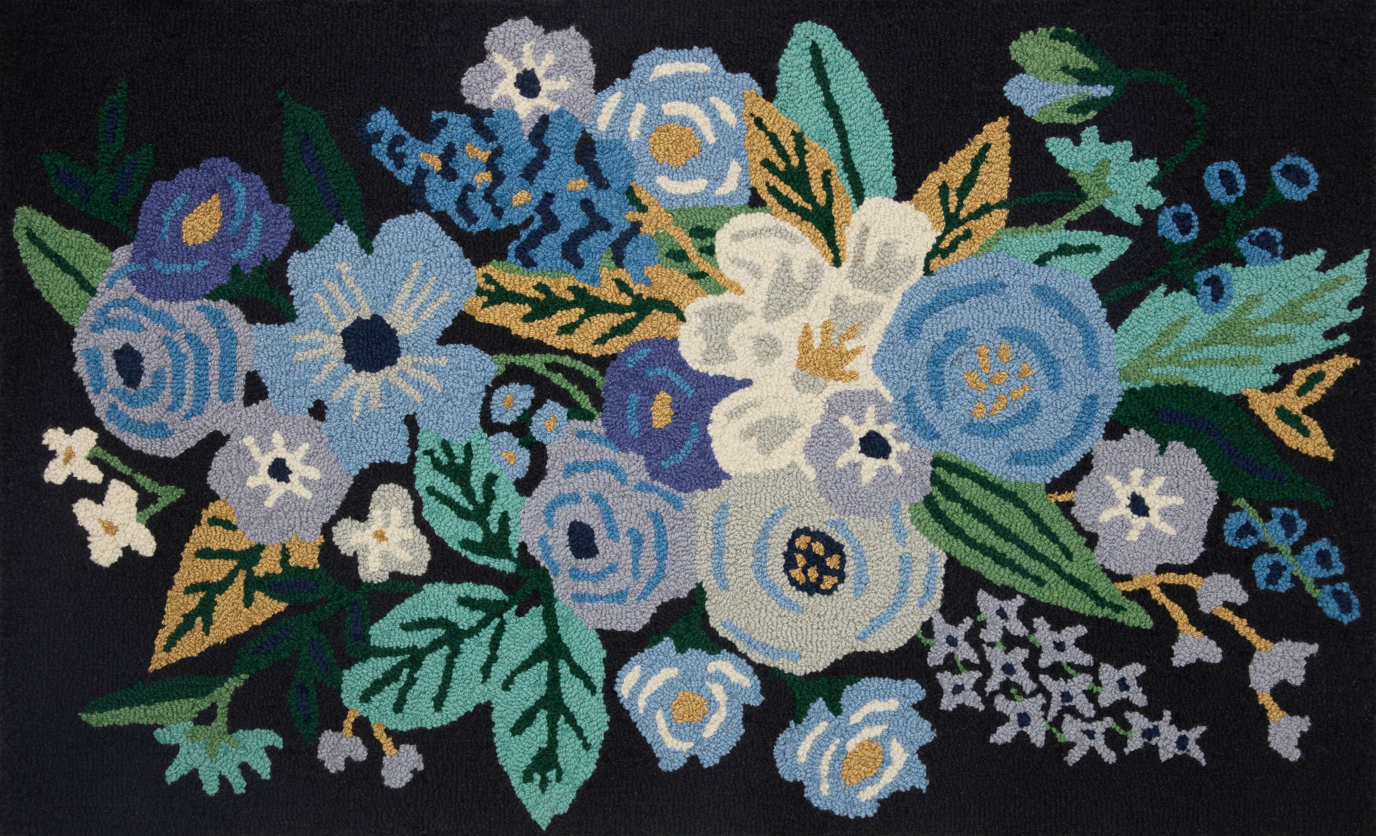 Rifle Paper Co. x Loloi Minnie Garden Party Black Rug 3 - RUGS - patterned Loloi