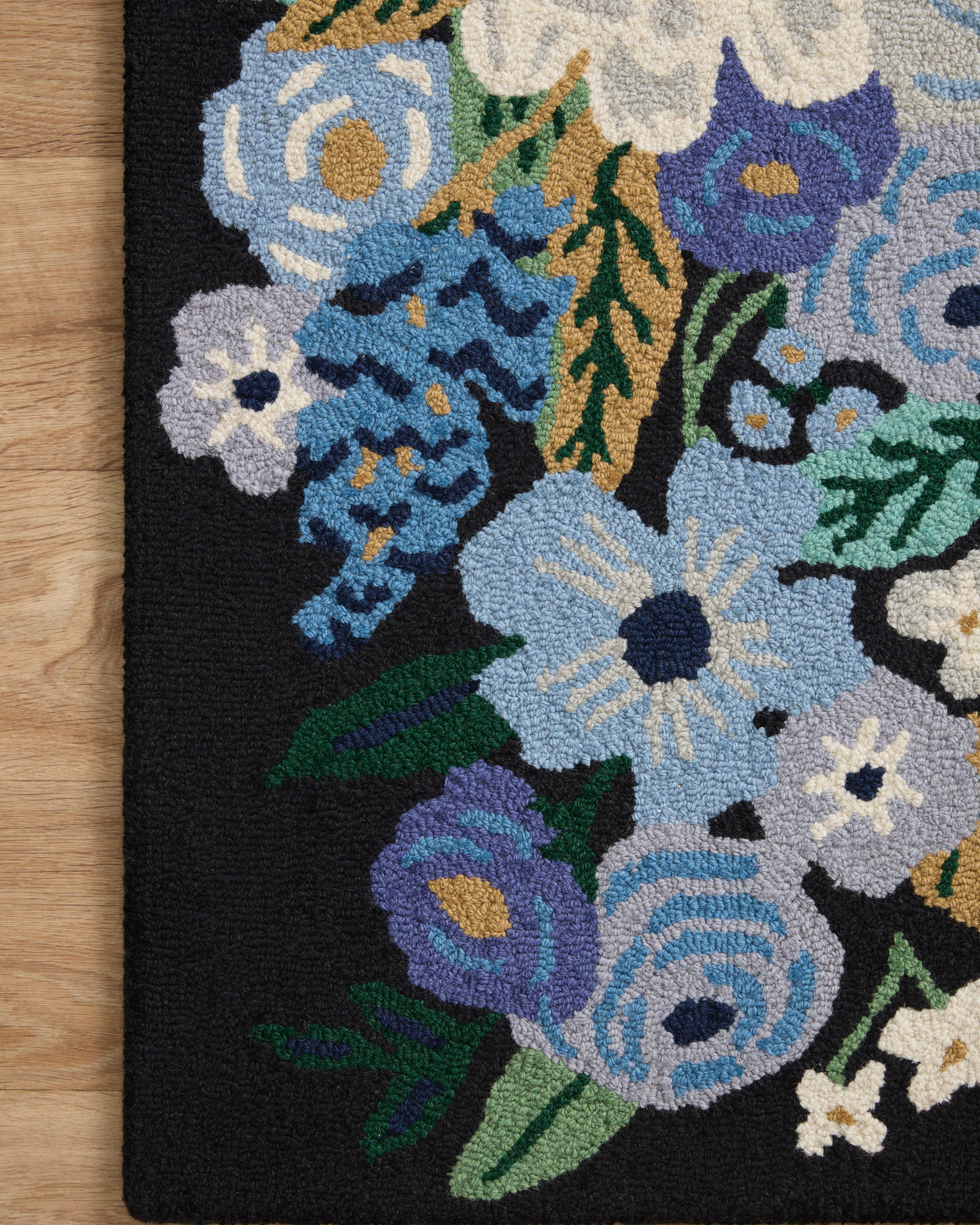 Rifle Paper Co. x Loloi Minnie Garden Party Black Rug 3 - RUGS - patterned Loloi