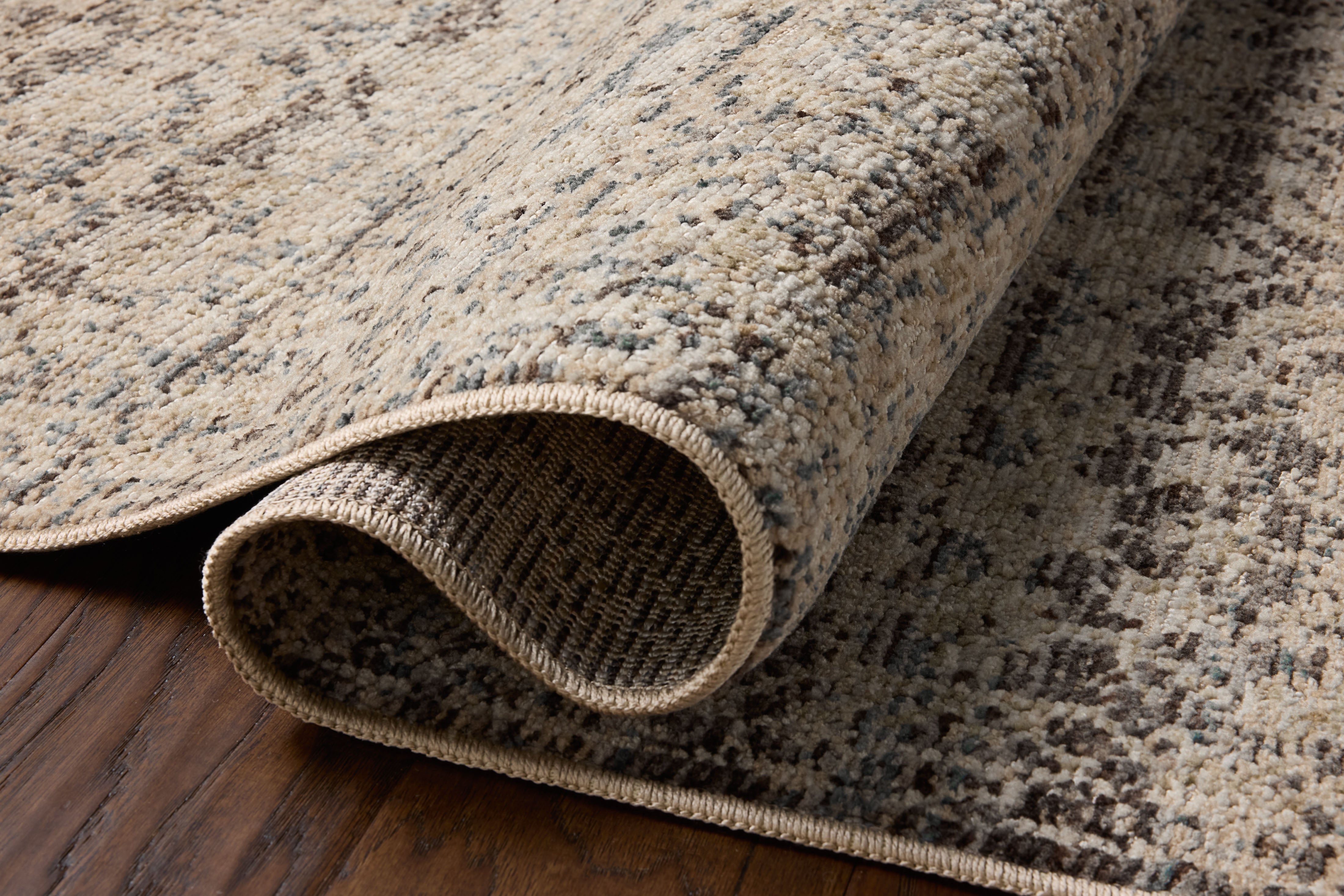 Loloi Milena Linen / Midnight Rug RUGS - synthetic Loloi 18" x 18"