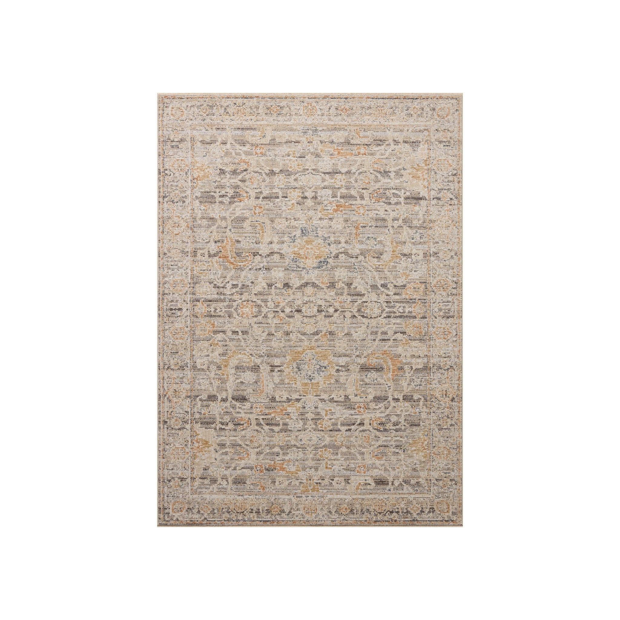Loloi Milena Charcoal / Apricot Rug RUGS - synthetic Loloi 18" x 18"