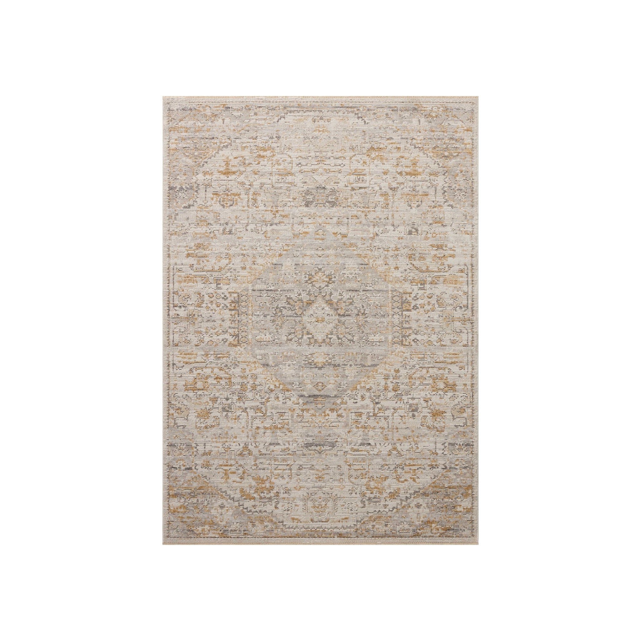 Loloi Milena Ivory / Ochre Rug RUGS - synthetic Loloi 18" x 18"