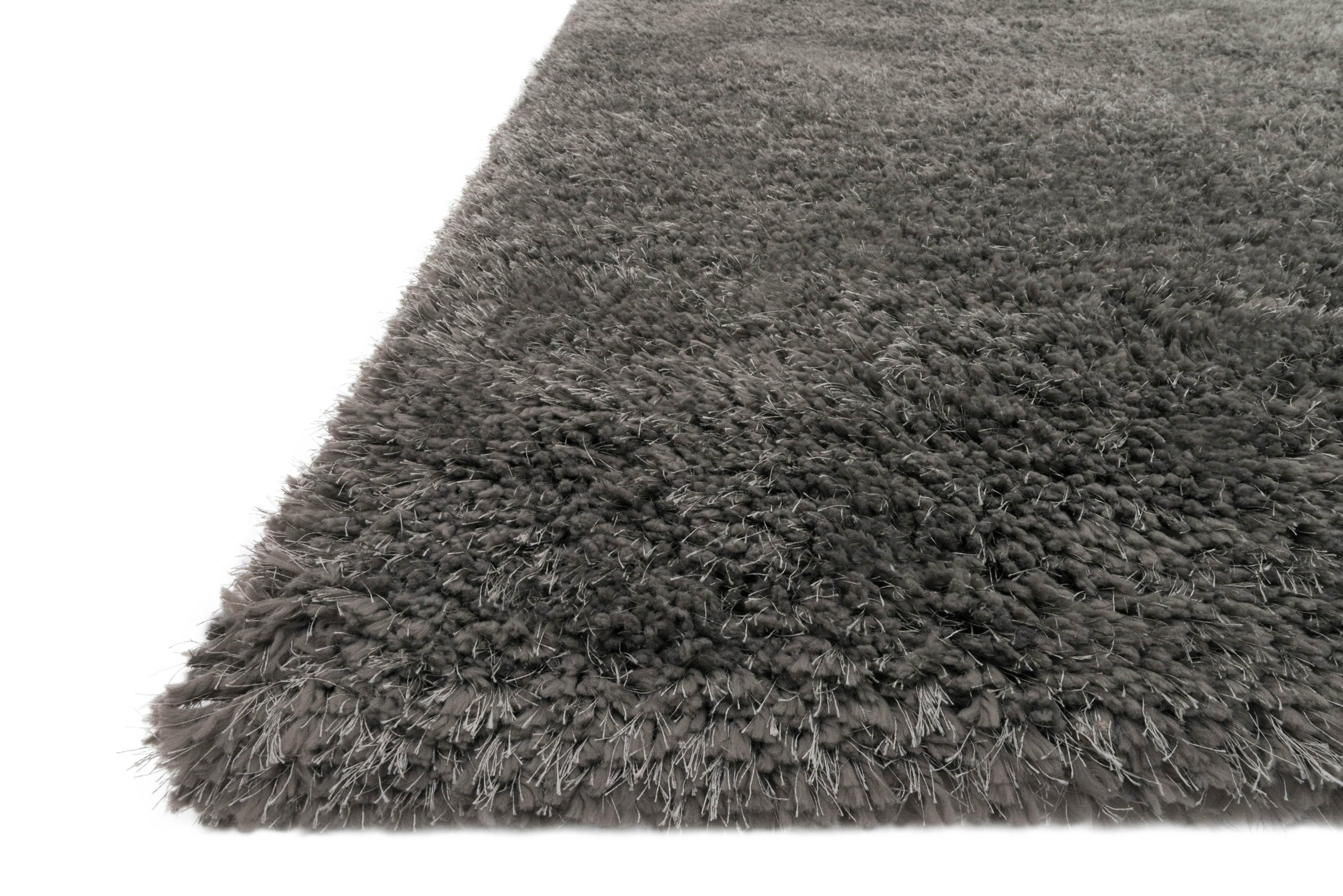 Loloi Mila Shag Charcoal Rug RUGS - synthetic Loloi