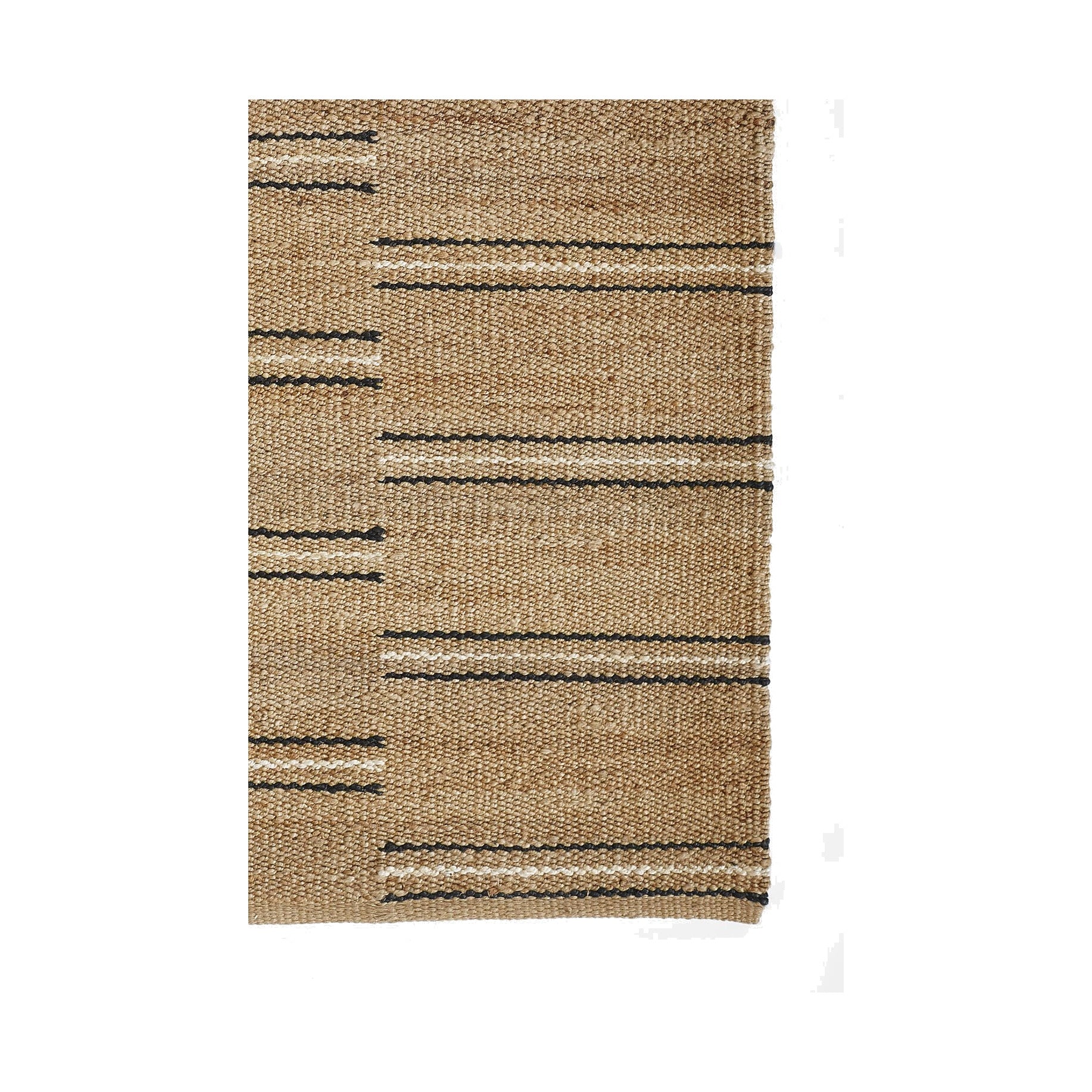 Crescent Broken Stripe Hand Woven Jute Area Rug RUGS - jute Momeni