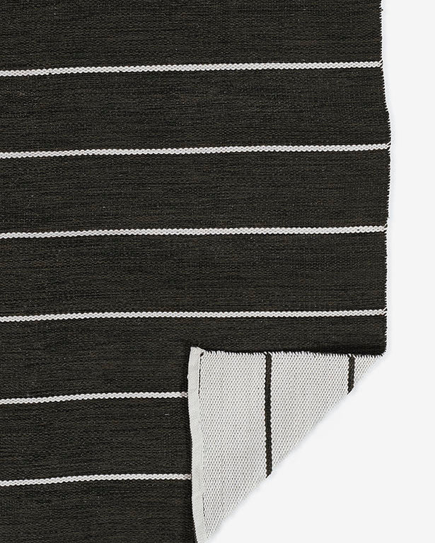 Ripple Black Stripe Reversible Rug 5-Rugs - indoor/outdoor Momeni