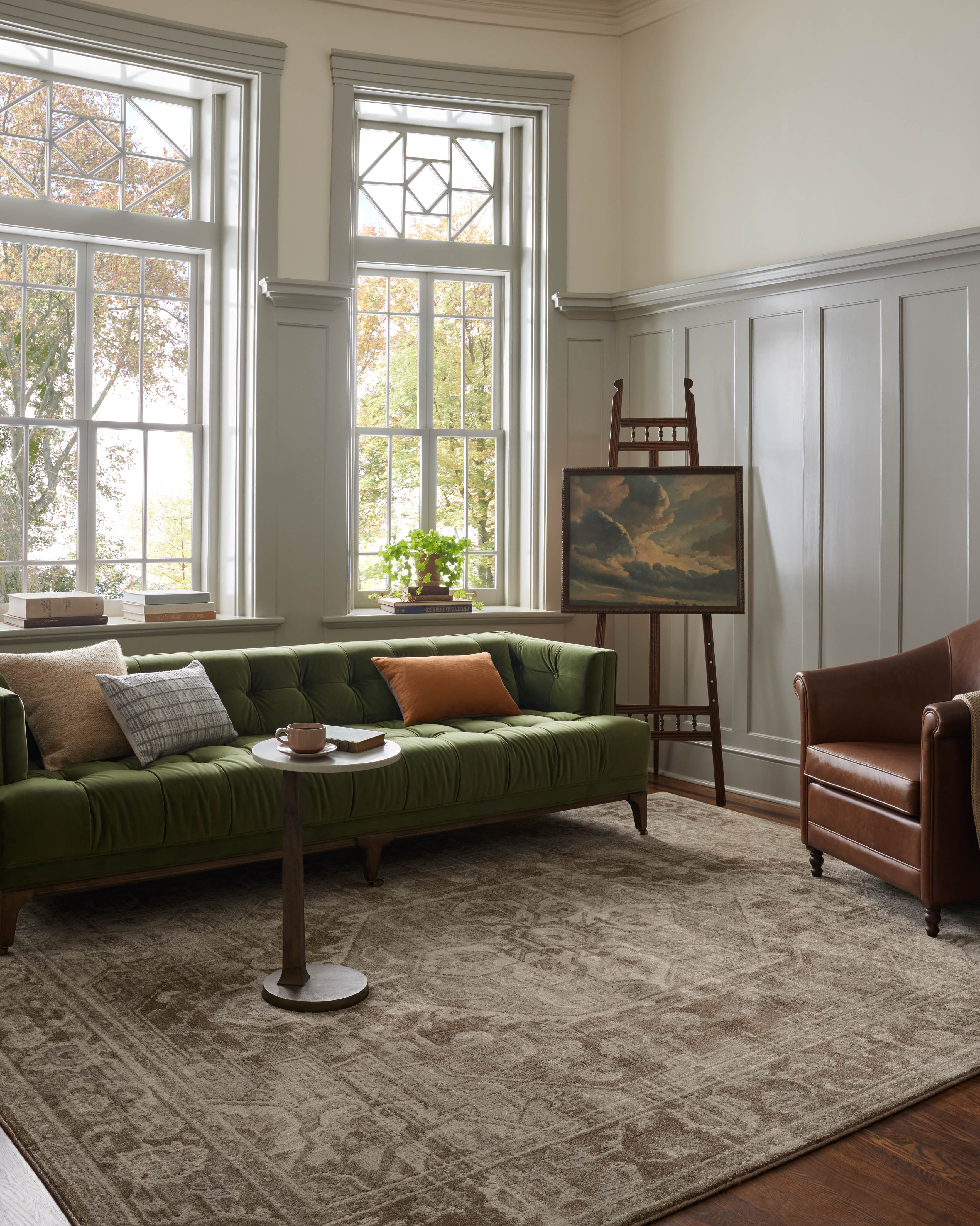 Magnolia Home by Joanna Gaines x Loloi Mona Cocoa / Stone Rug 0-RUGS-jute Loloi