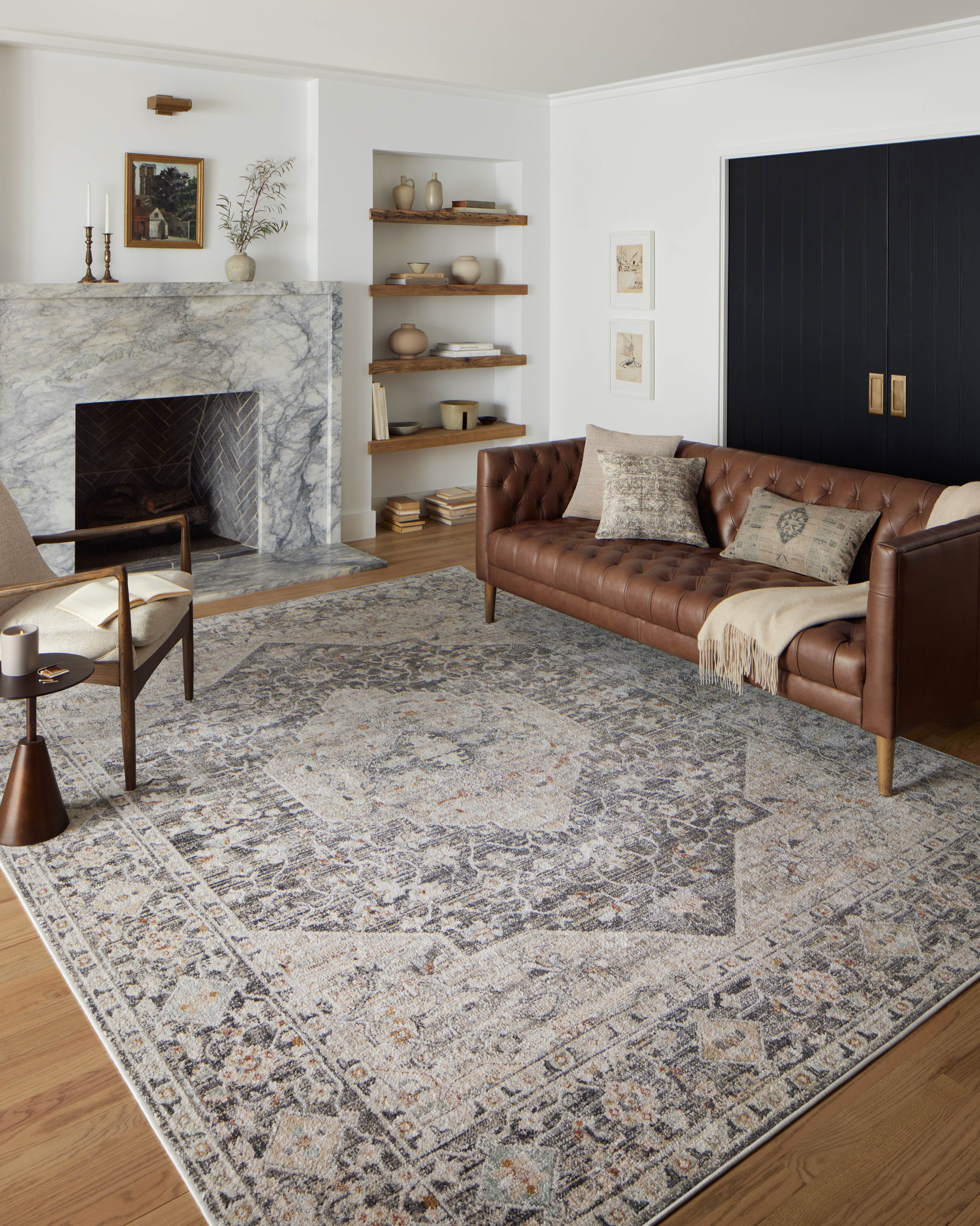 Loloi Monroe Charcoal / Multi Rug 0-RUGS-patterned Loloi