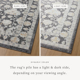 Loloi Monroe Charcoal / Natural Rug 0-RUGS-patterned Loloi