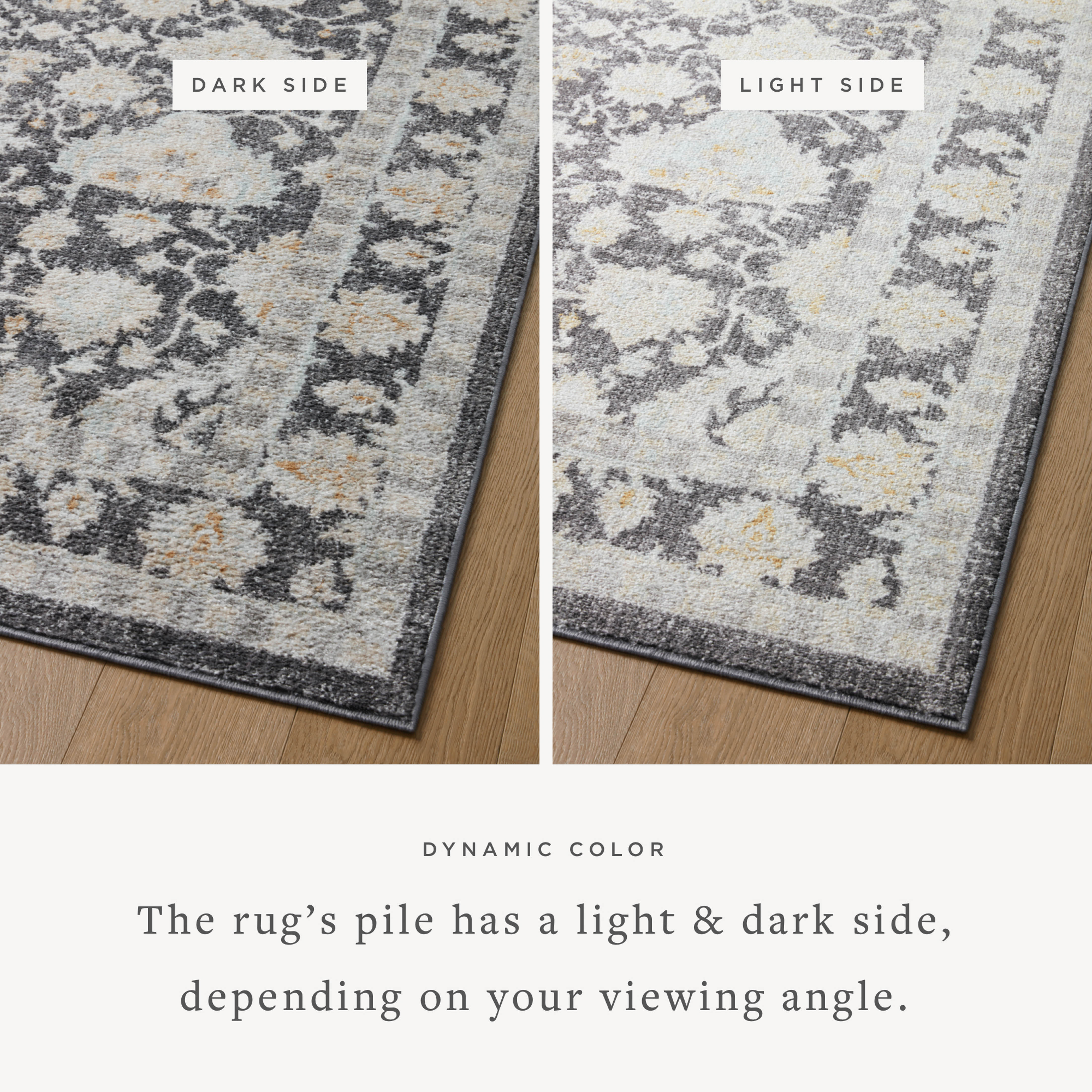 Loloi Monroe Charcoal / Natural Rug 0-RUGS-patterned Loloi