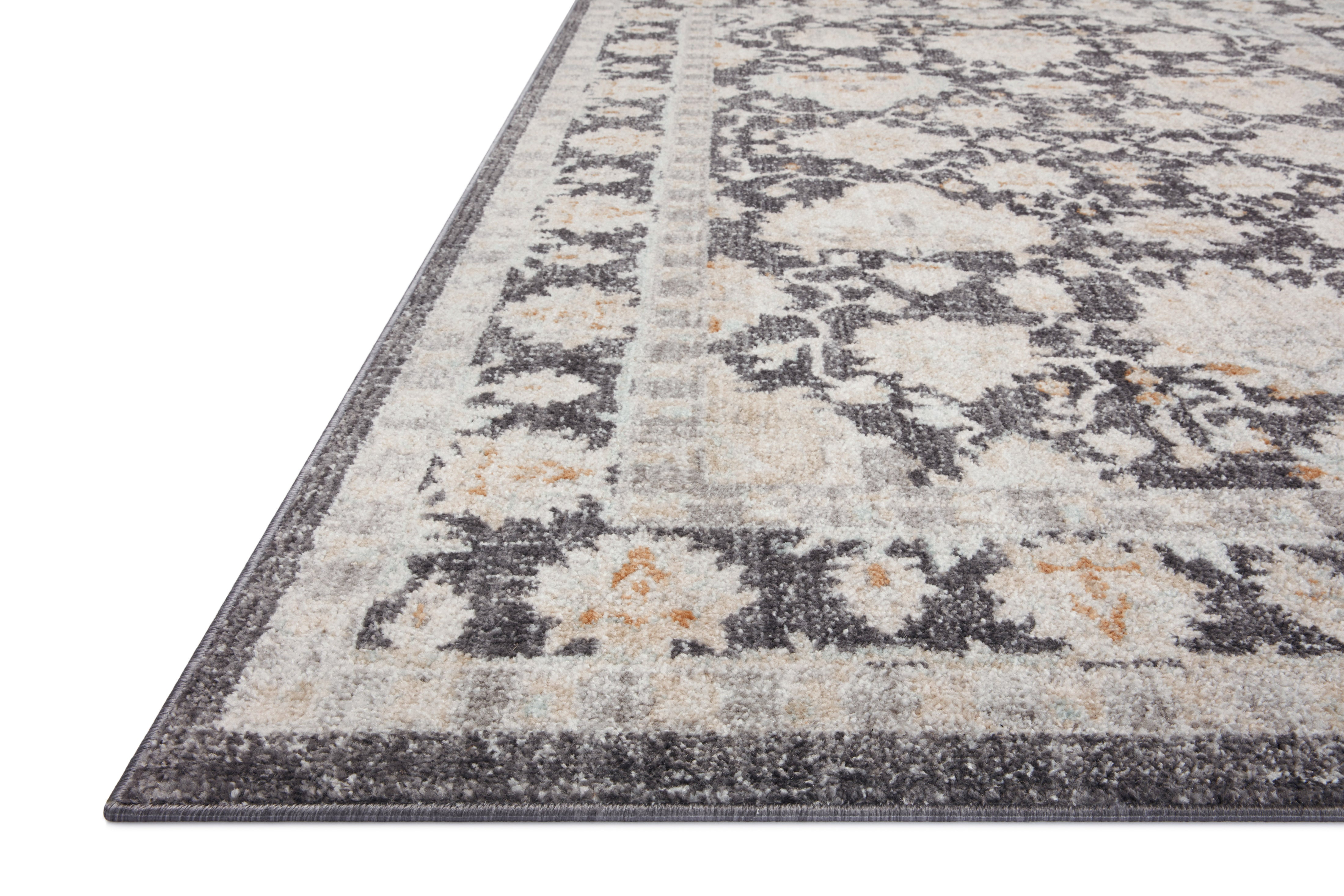 Loloi Monroe Charcoal / Natural Rug 0-RUGS-patterned Loloi