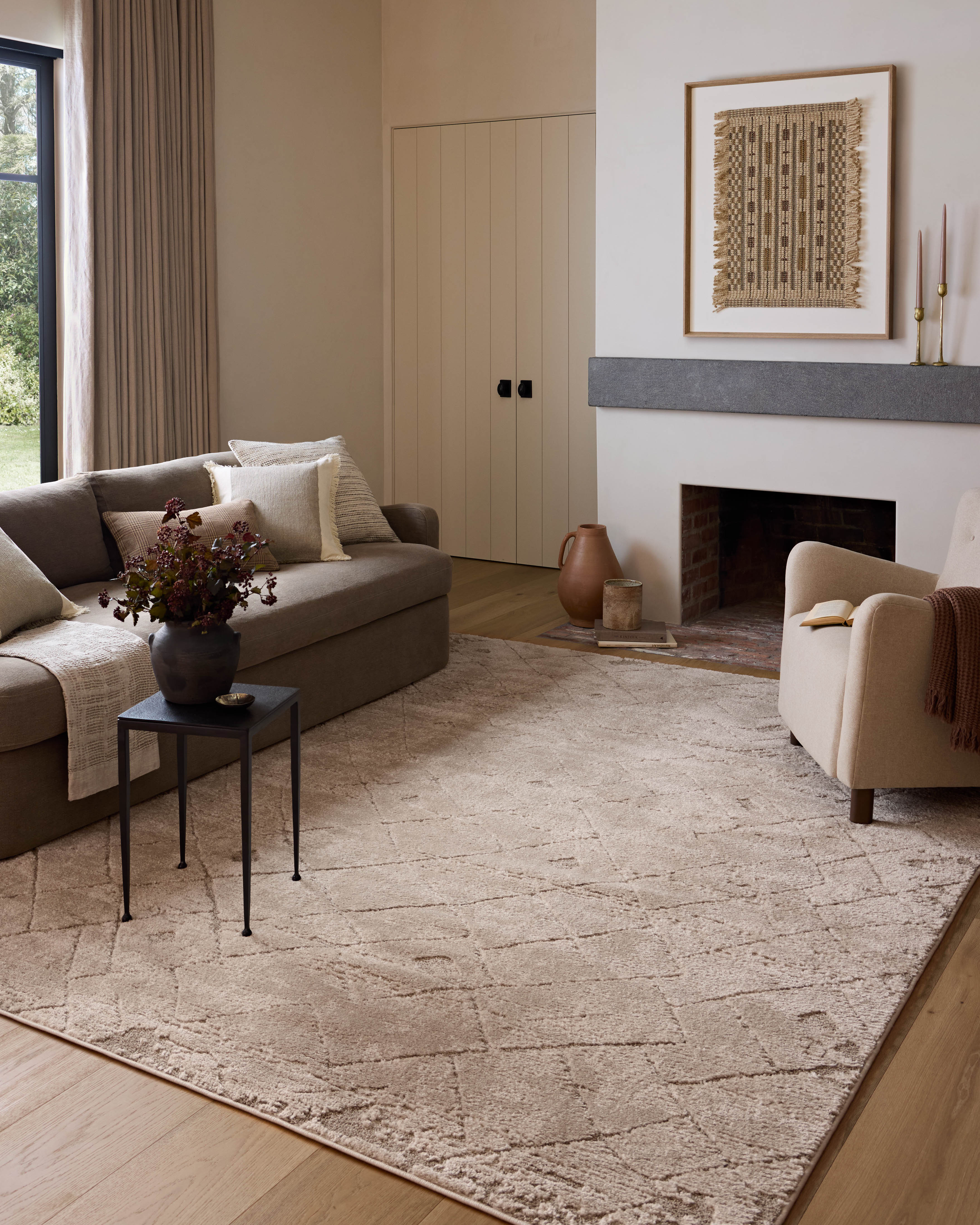 Amber Lewis x Loloi Monty Beige / Natural Rug RUGS - synthetic Loloi