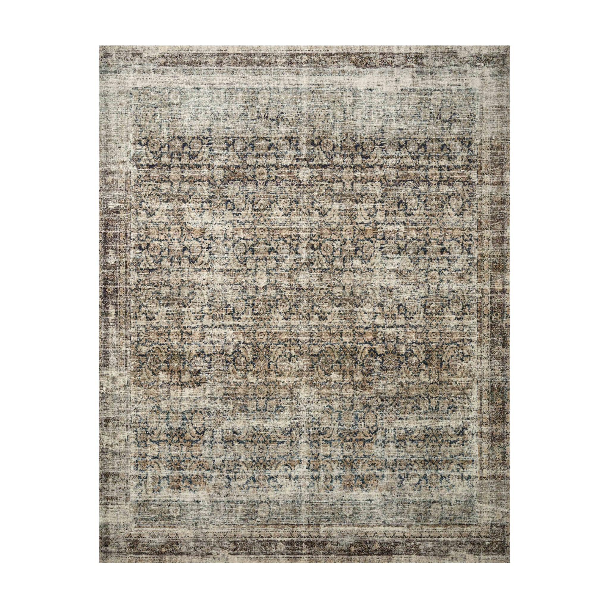 Amber Lewis x Loloi Morgan Navy / Sand Rug RUGS - synthetic Loloi 18" x 18"