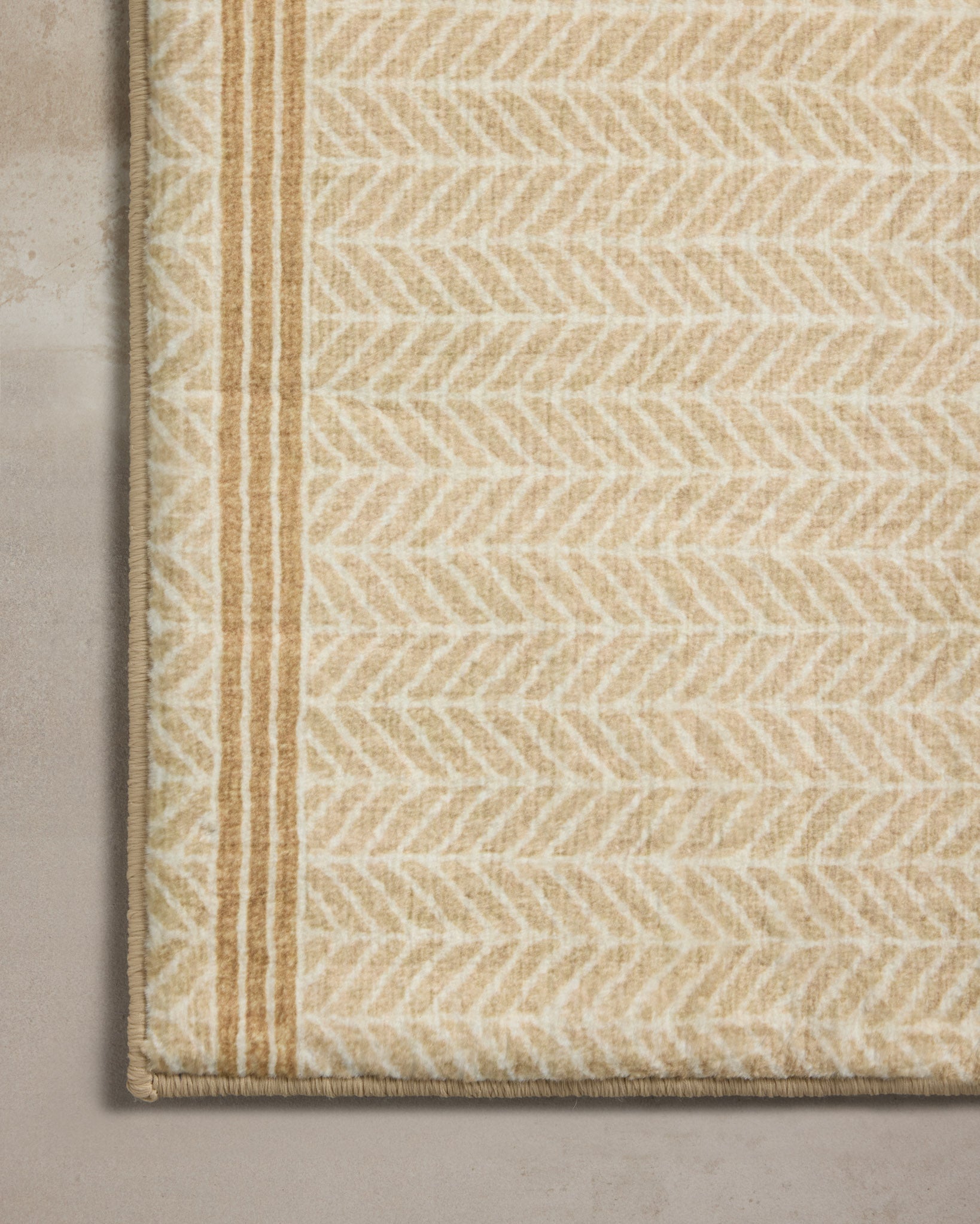 Chris Loves Julia x Loloi Marvin Wheat / Ivory Bath Mat - Rug & Weave
