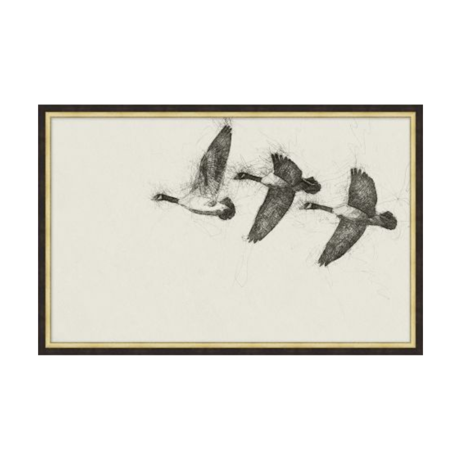 "Migrating Geese" Framed Art Print - Rug & Weave