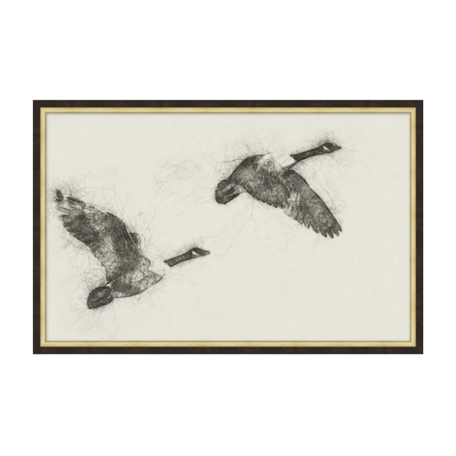 "Migrating Geese II" Framed Art Print - Rug & Weave