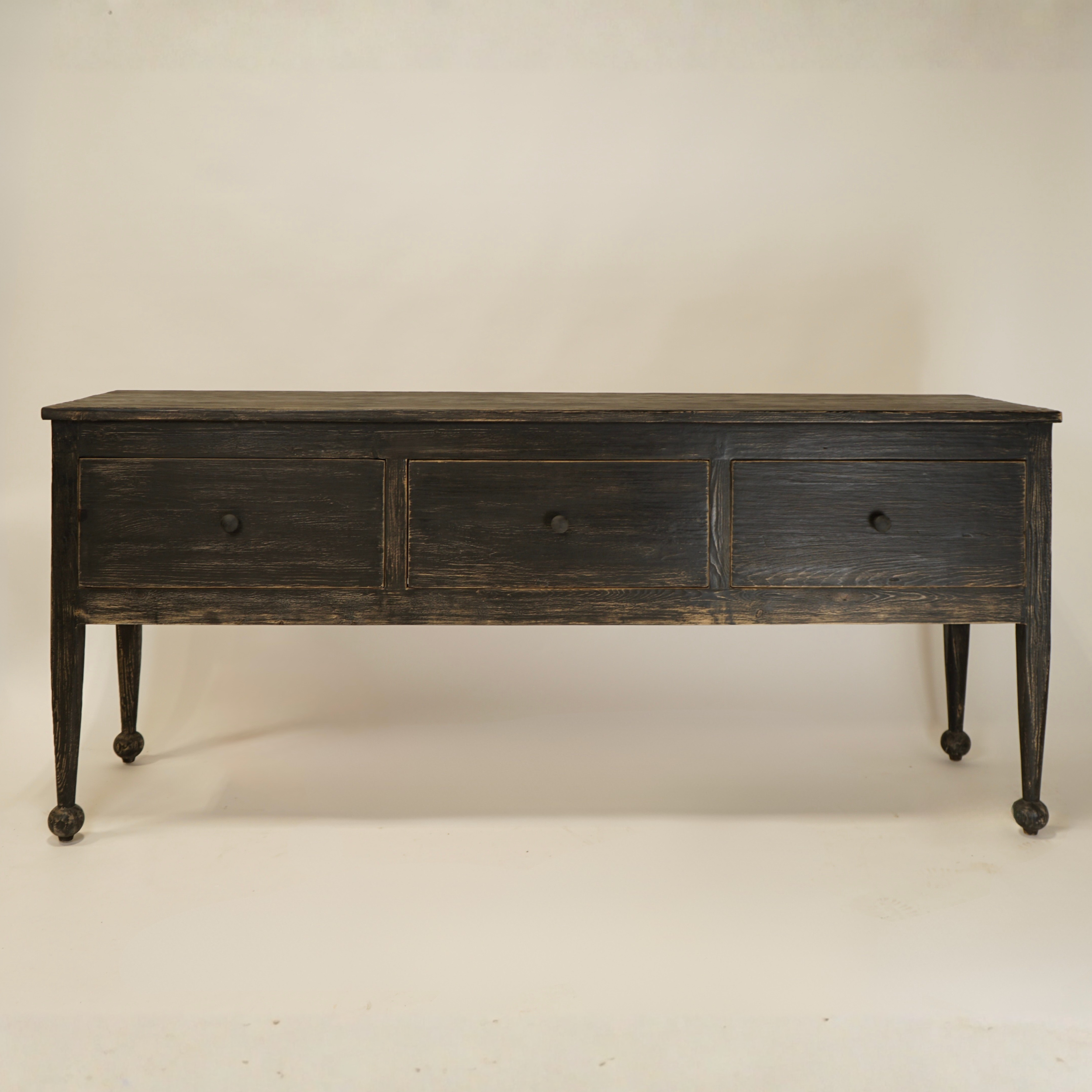 Margot Reclaimed Wood Console Table 21 - FURNITURE - console table Hauer Market Distressed Black